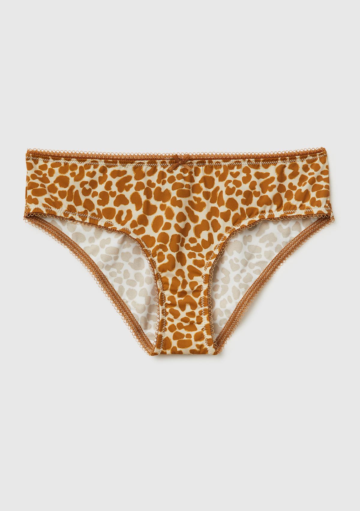 Kadın Camel Desenli Slip Külot