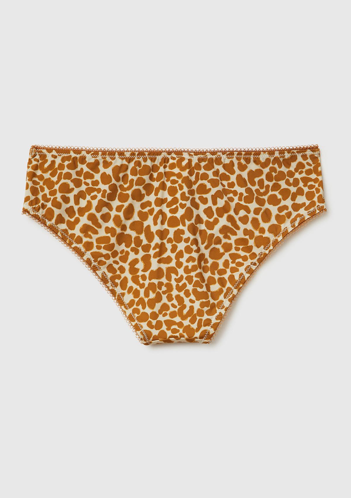 Kadın Camel Desenli Slip Külot