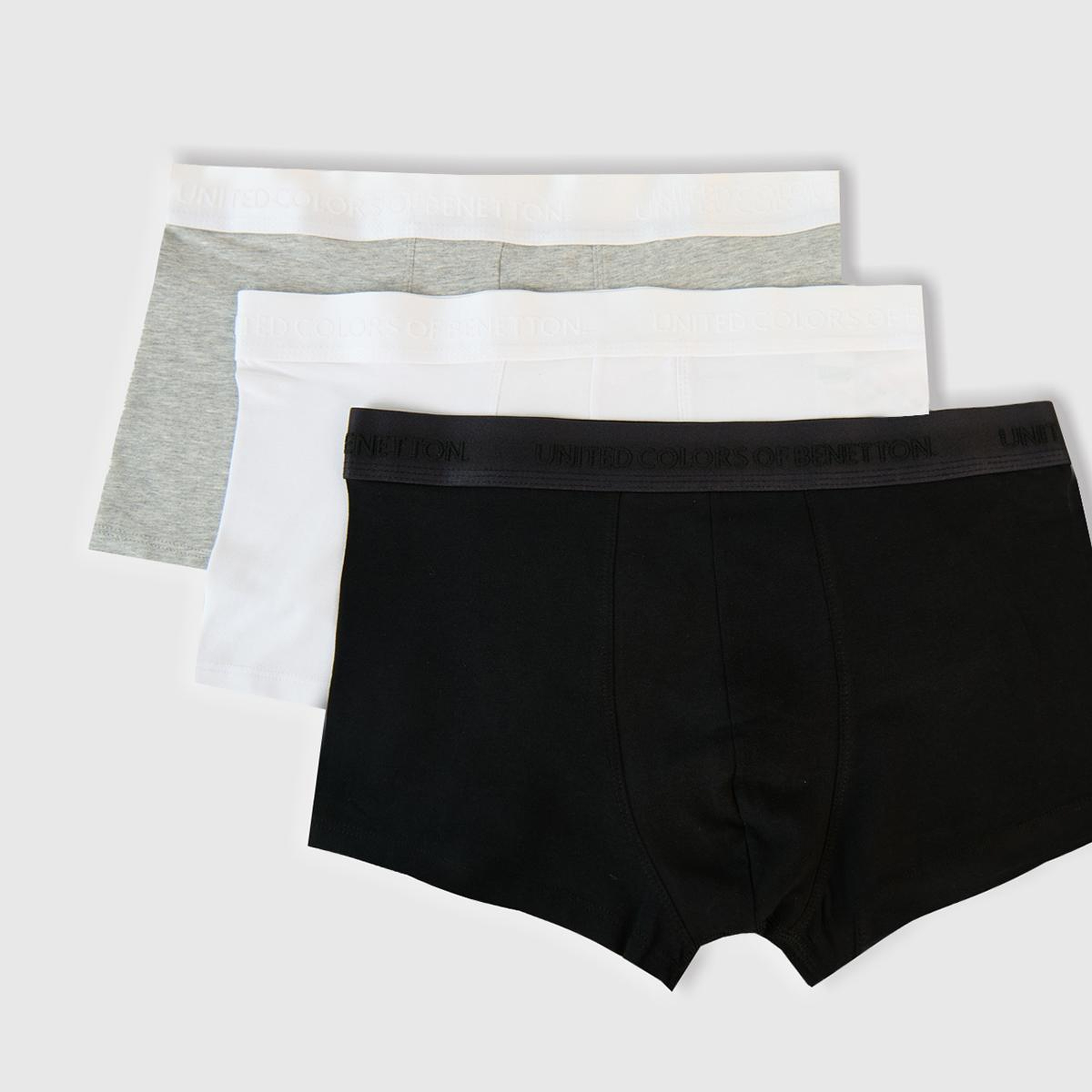 Erkek Çok Renkli Pamuk Karışımlı Logo Bantlı 3'lü Boxer Seti