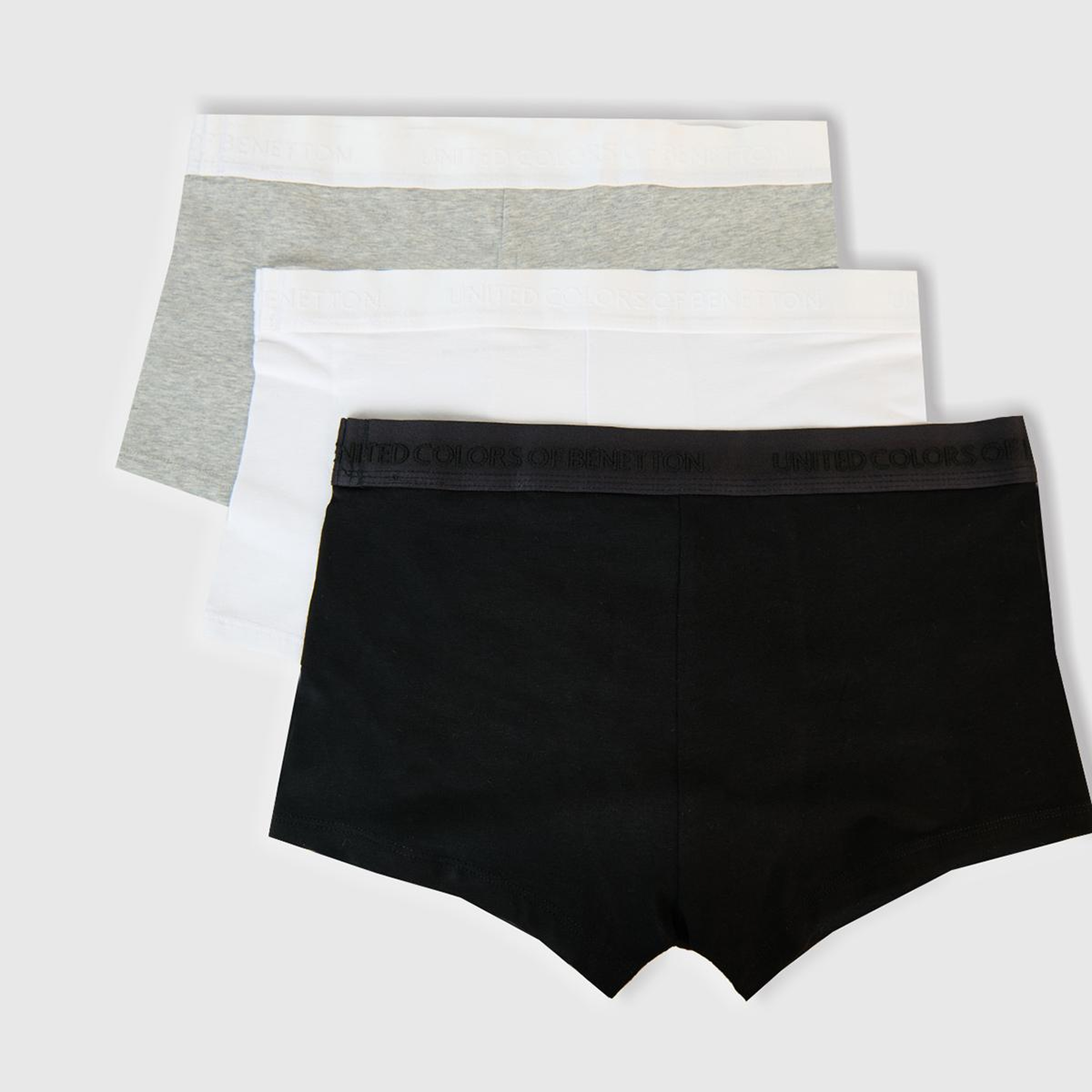 Erkek Çok Renkli Pamuk Karışımlı Logo Bantlı 3'lü Boxer Seti