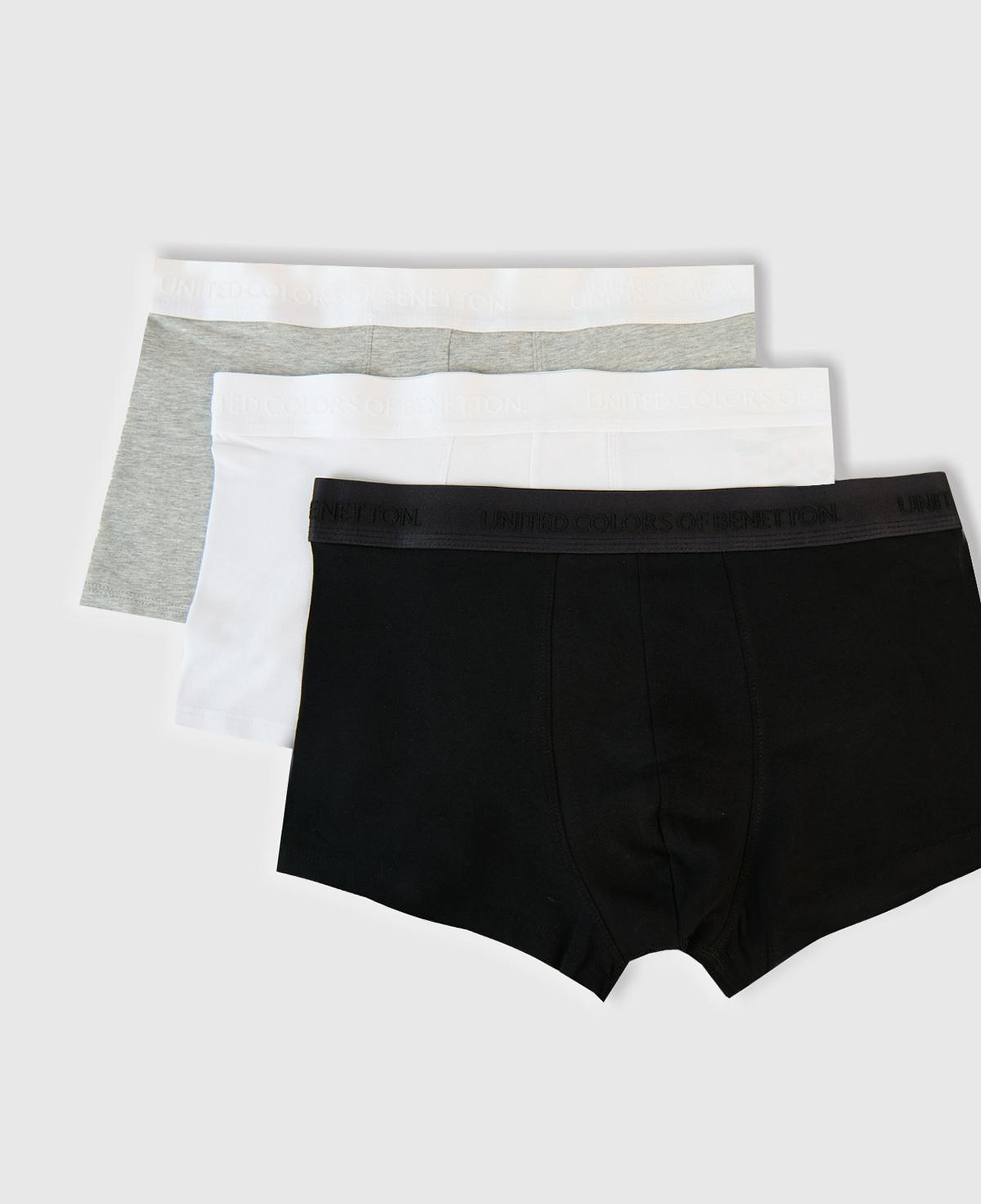Erkek Çok Renkli Pamuk Karışımlı Logo Bantlı 3'lü Boxer Seti