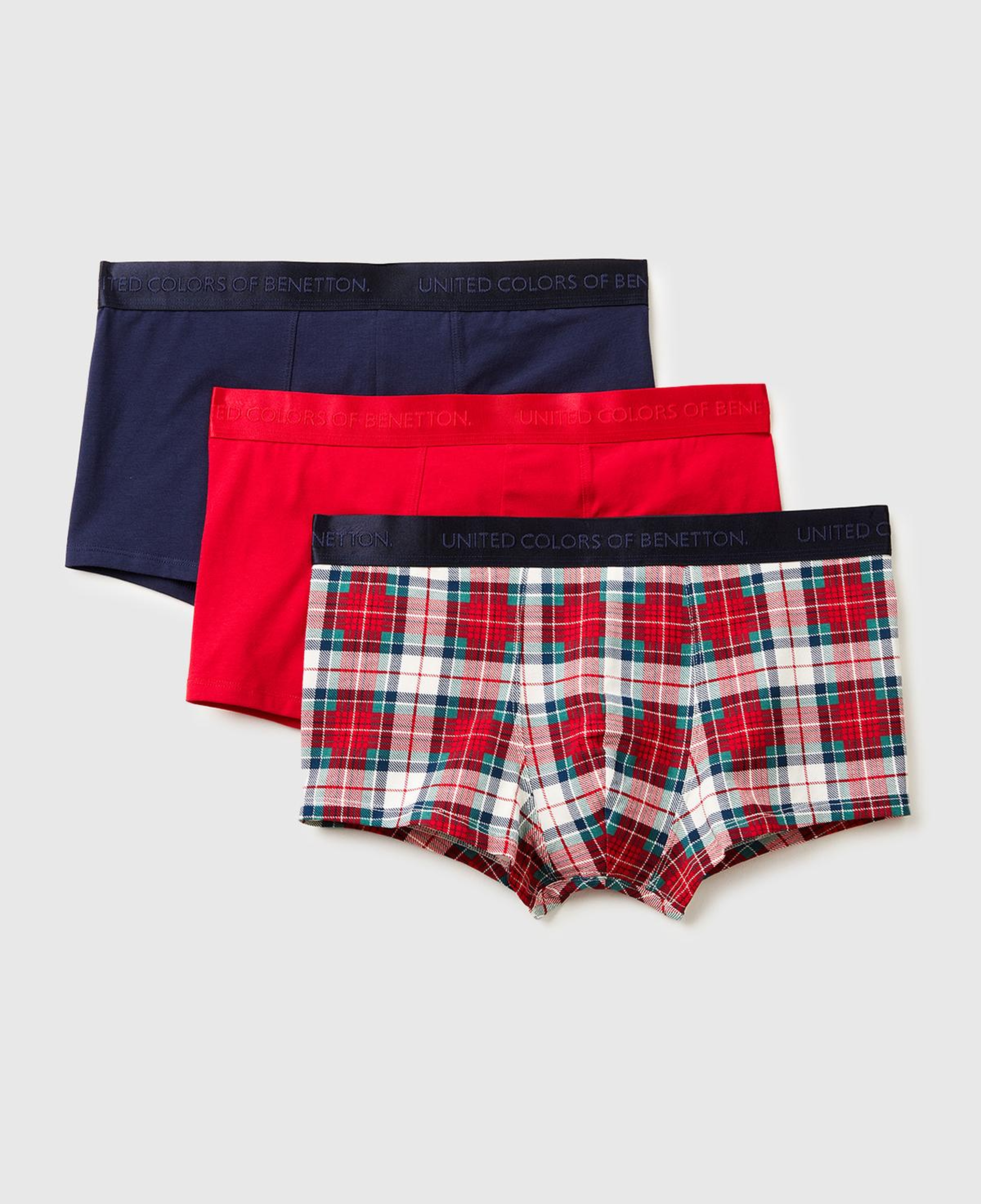 Erkek Lacivert Pamuklu  3'lü Boxer