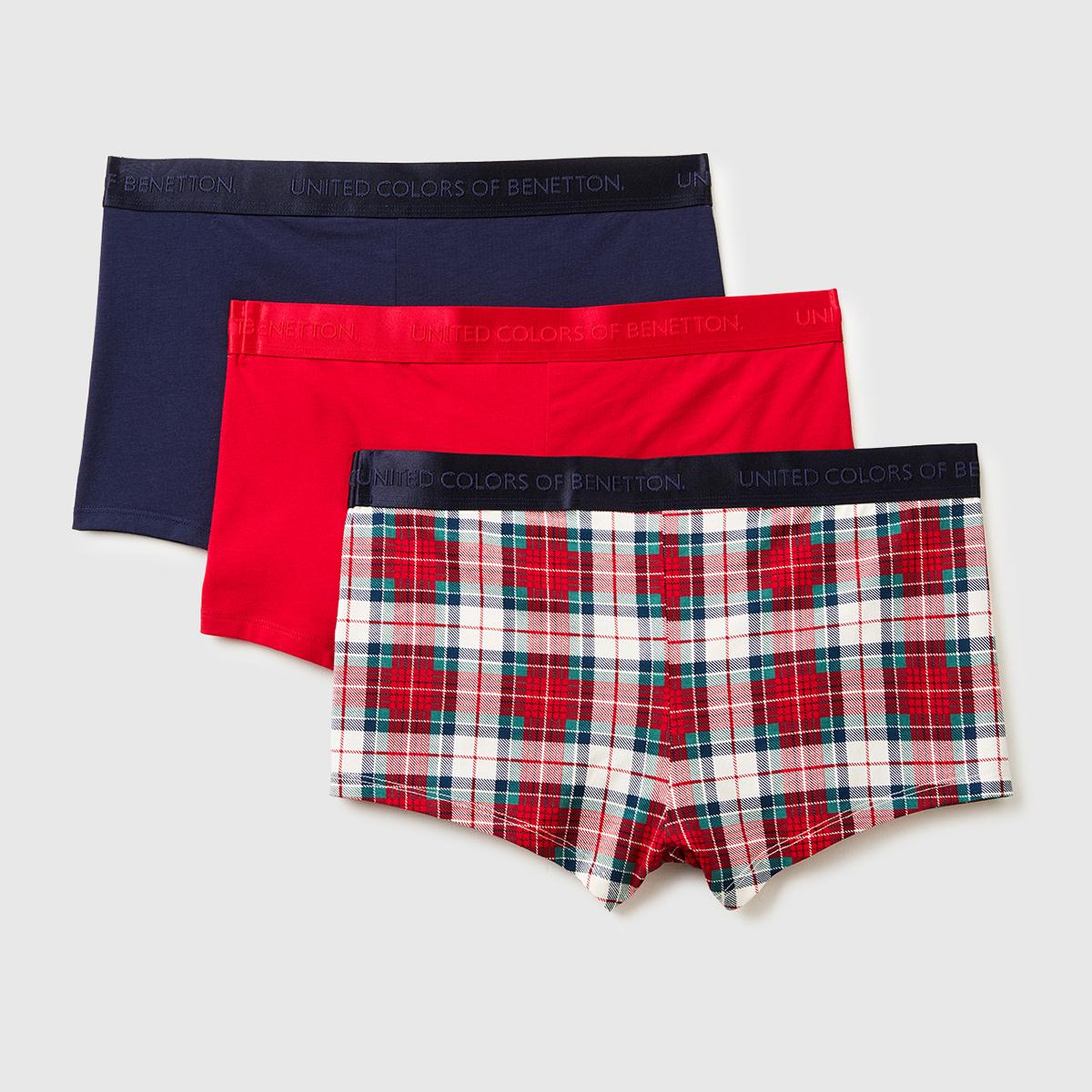 Erkek Lacivert Pamuklu  3'lü Boxer