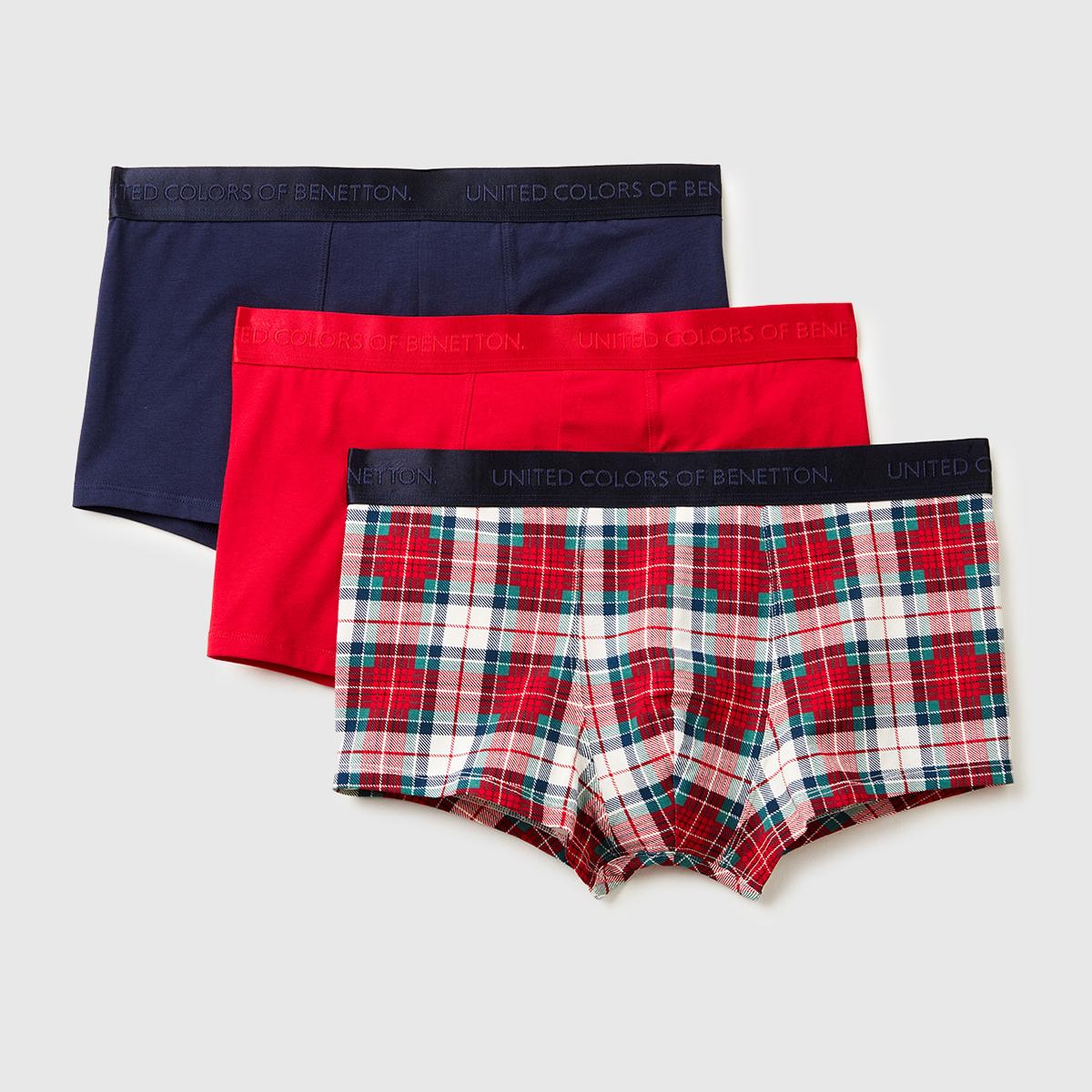 Erkek Lacivert Pamuklu  3'lü Boxer