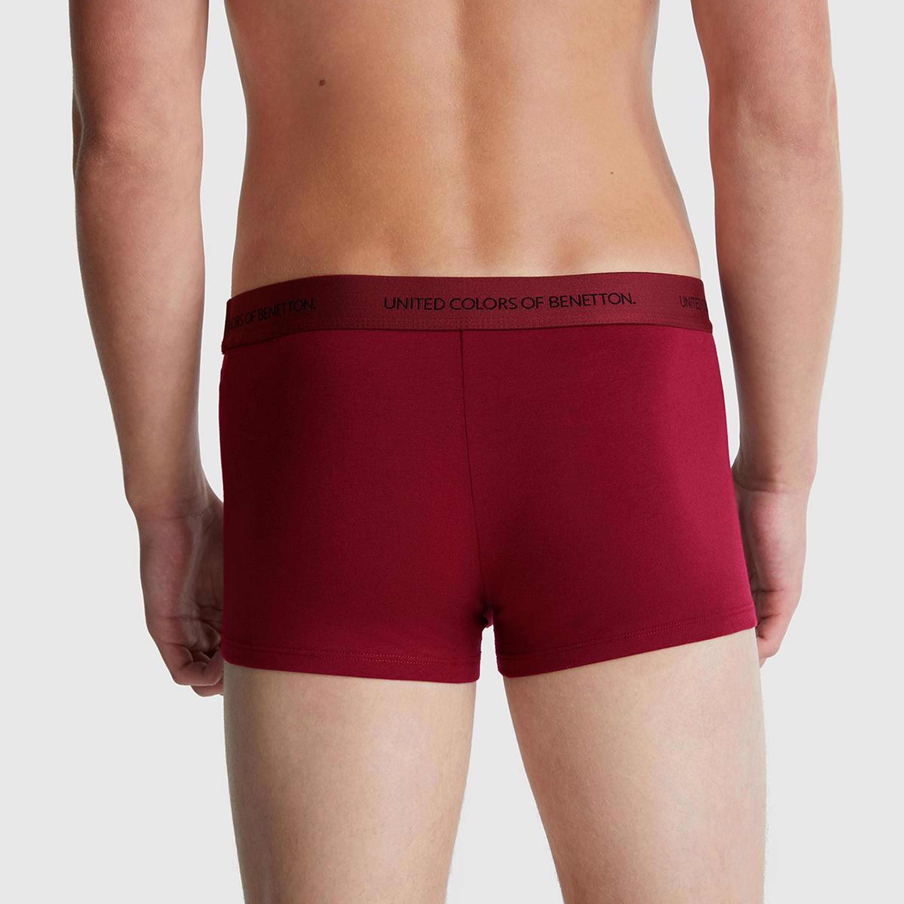 Erkek Bordo Logo Bantlı Boxer