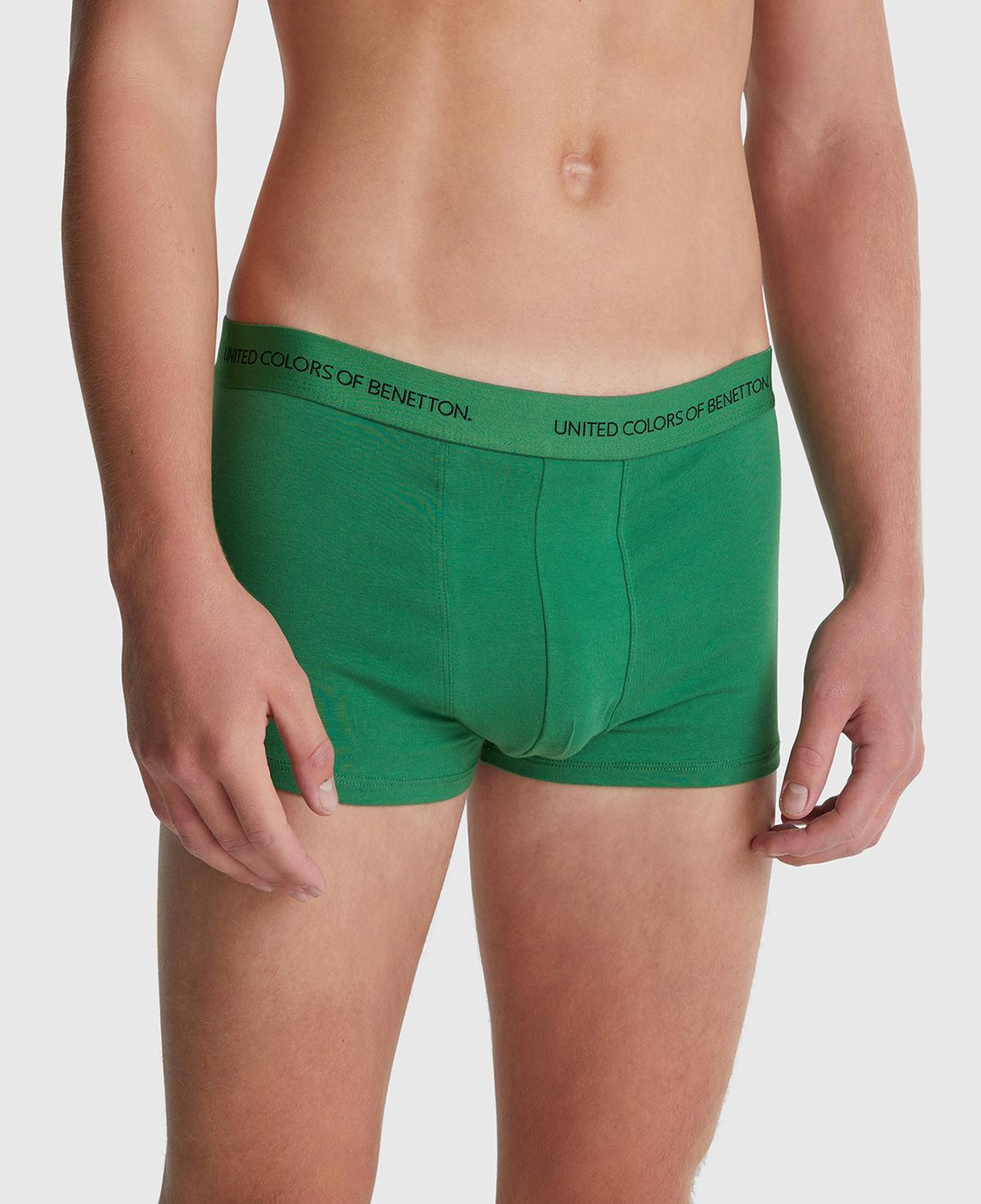 Erkek Yeşil Logo Bantlı Boxer