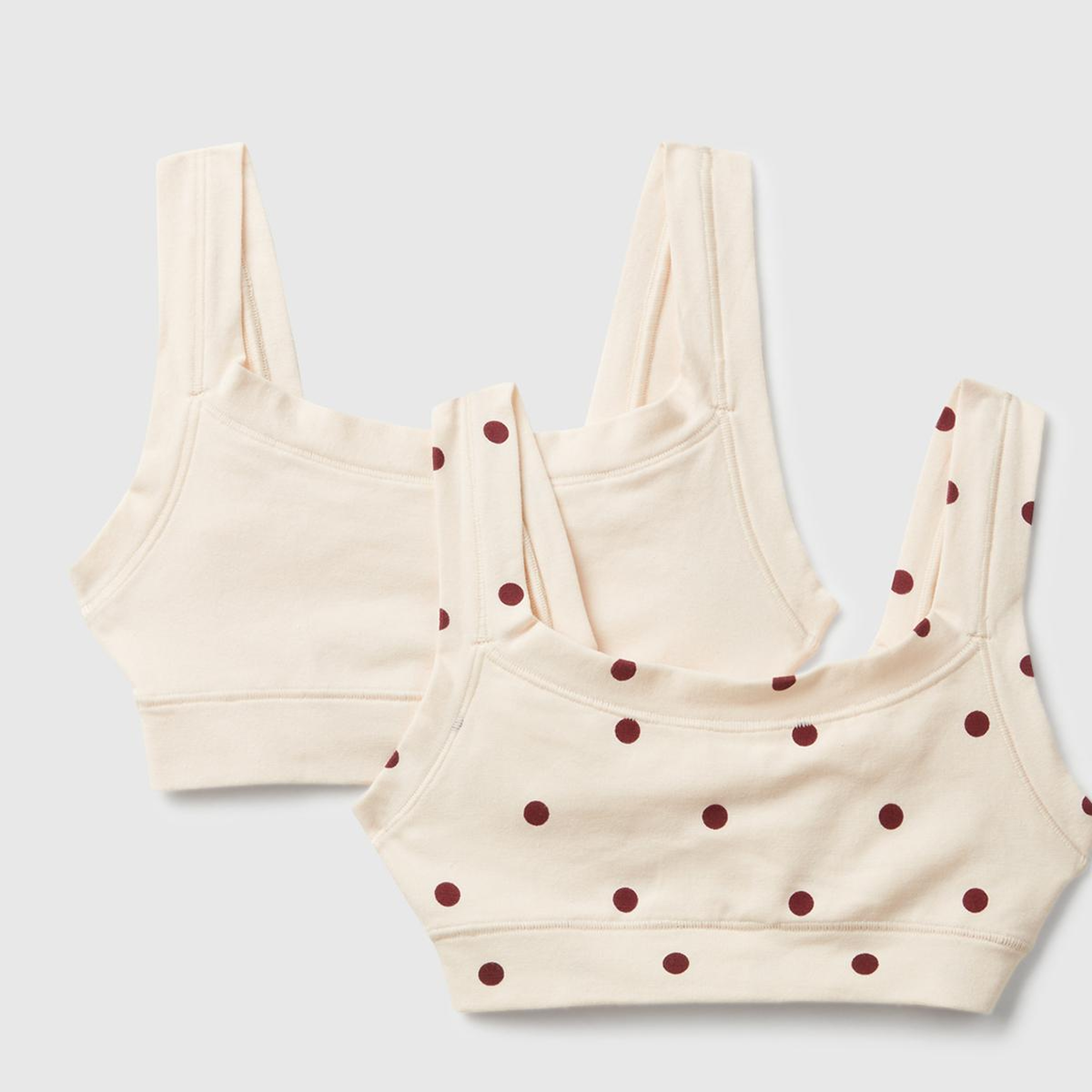 Kız Çocuk Ekru  Düz Renk ve Desenli 2'li Bralet Seti