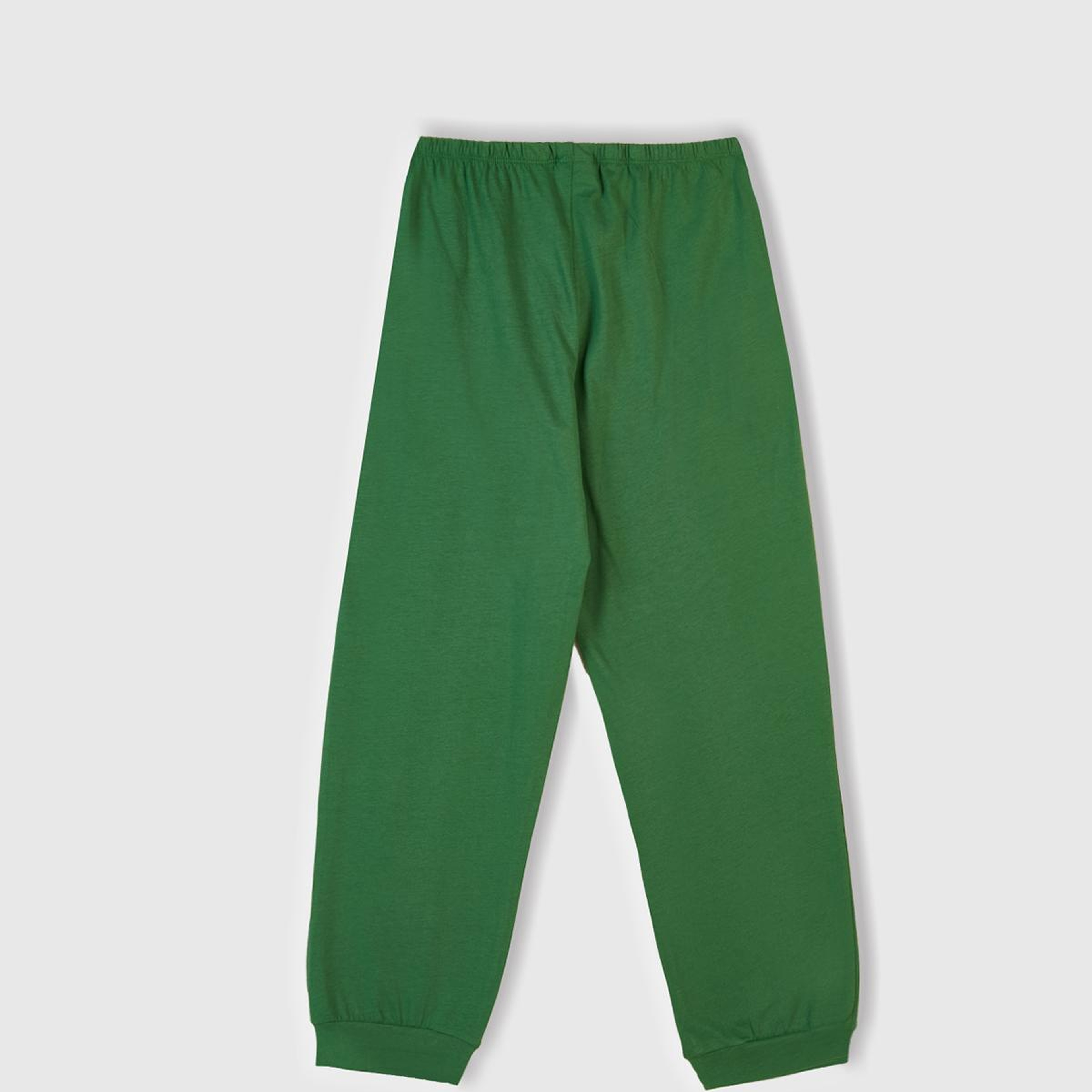 Erkek Çocuk Yeşil Üstü Baskılı Altı Cepli Pijama Takımı
