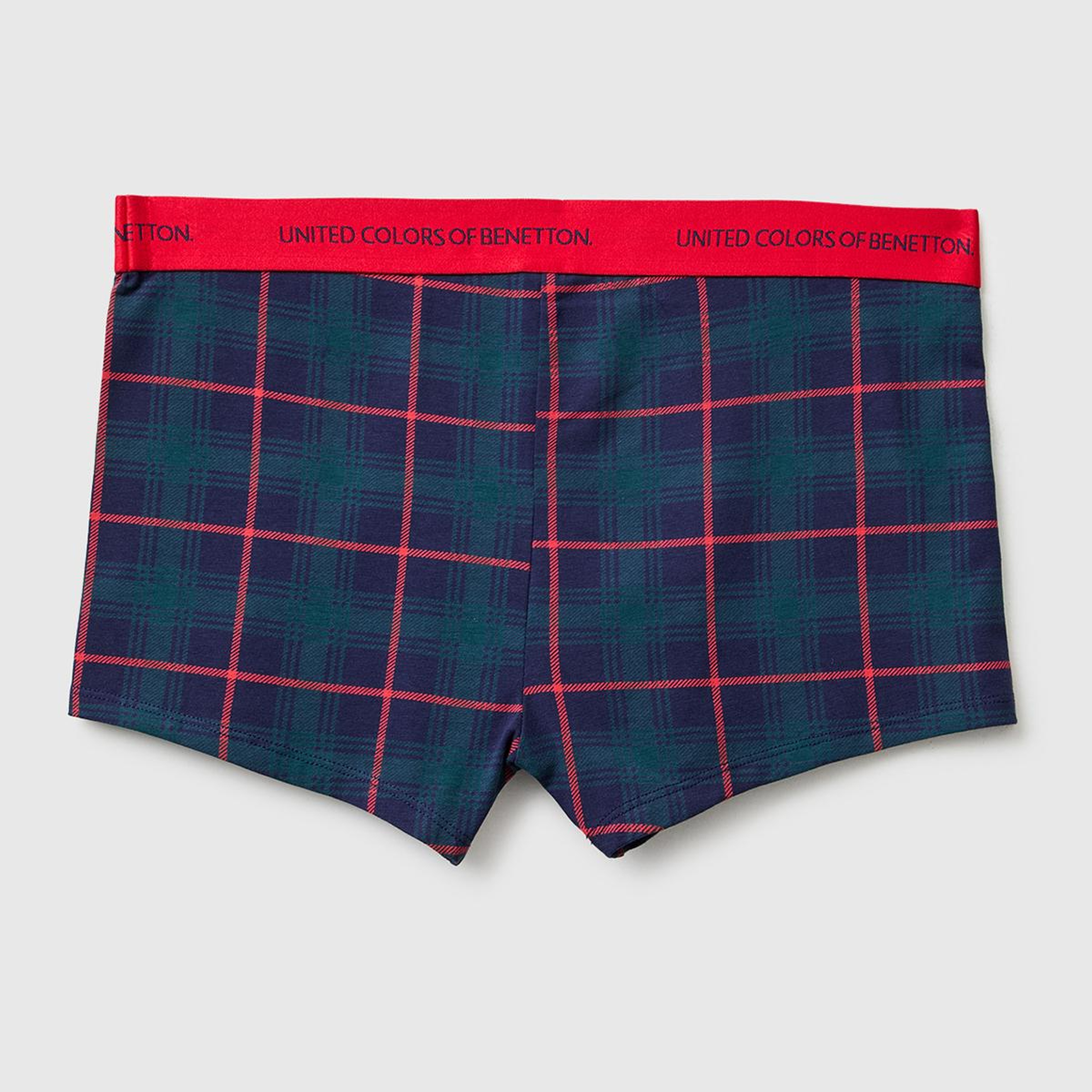 Erkek Lacivert Yılbaşı Baskılı Pamuklu Boxer