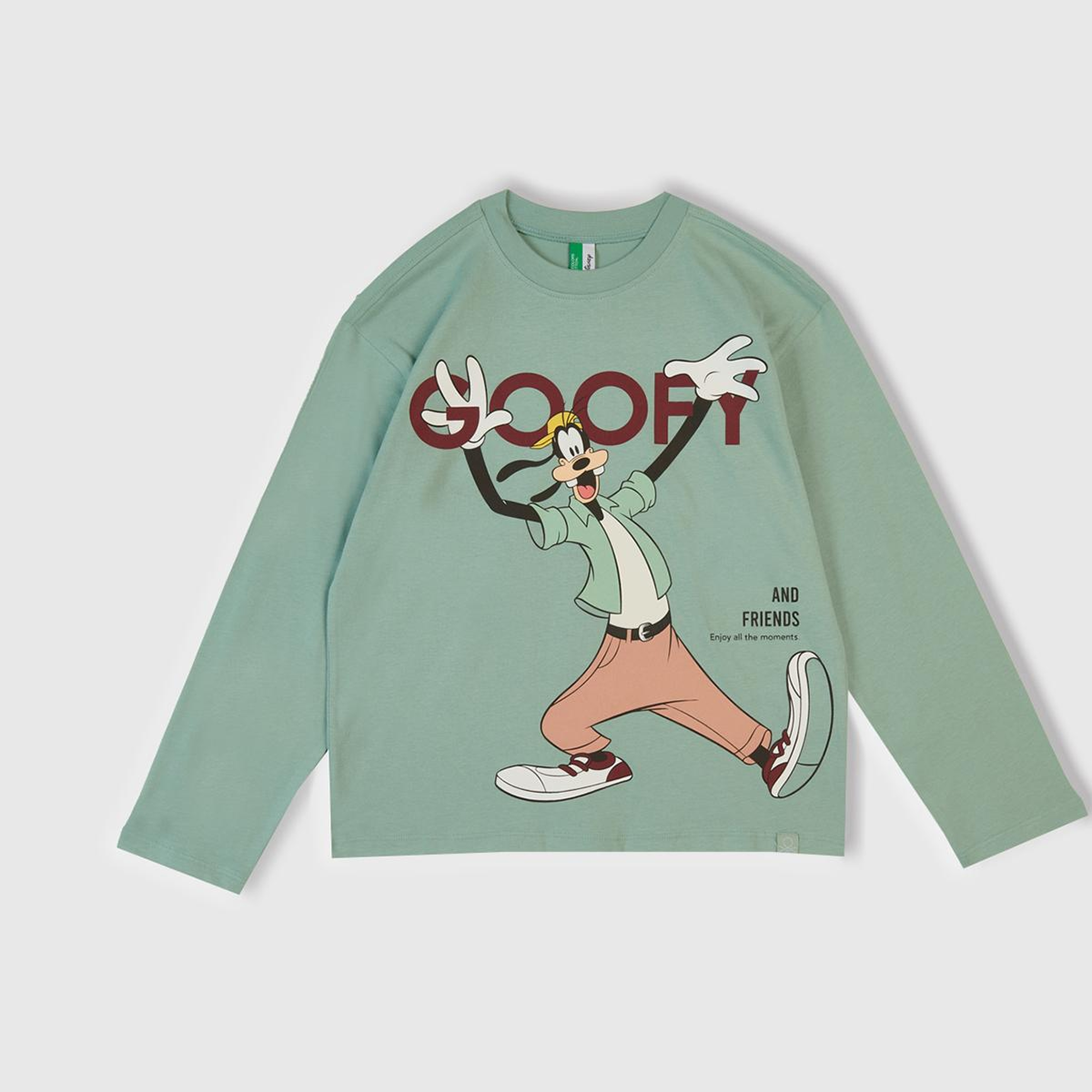 Erkek Çocuk Açık Yeşil Üstü Disney Baskılı Altı Paçası Lastikli Pijama Takımı