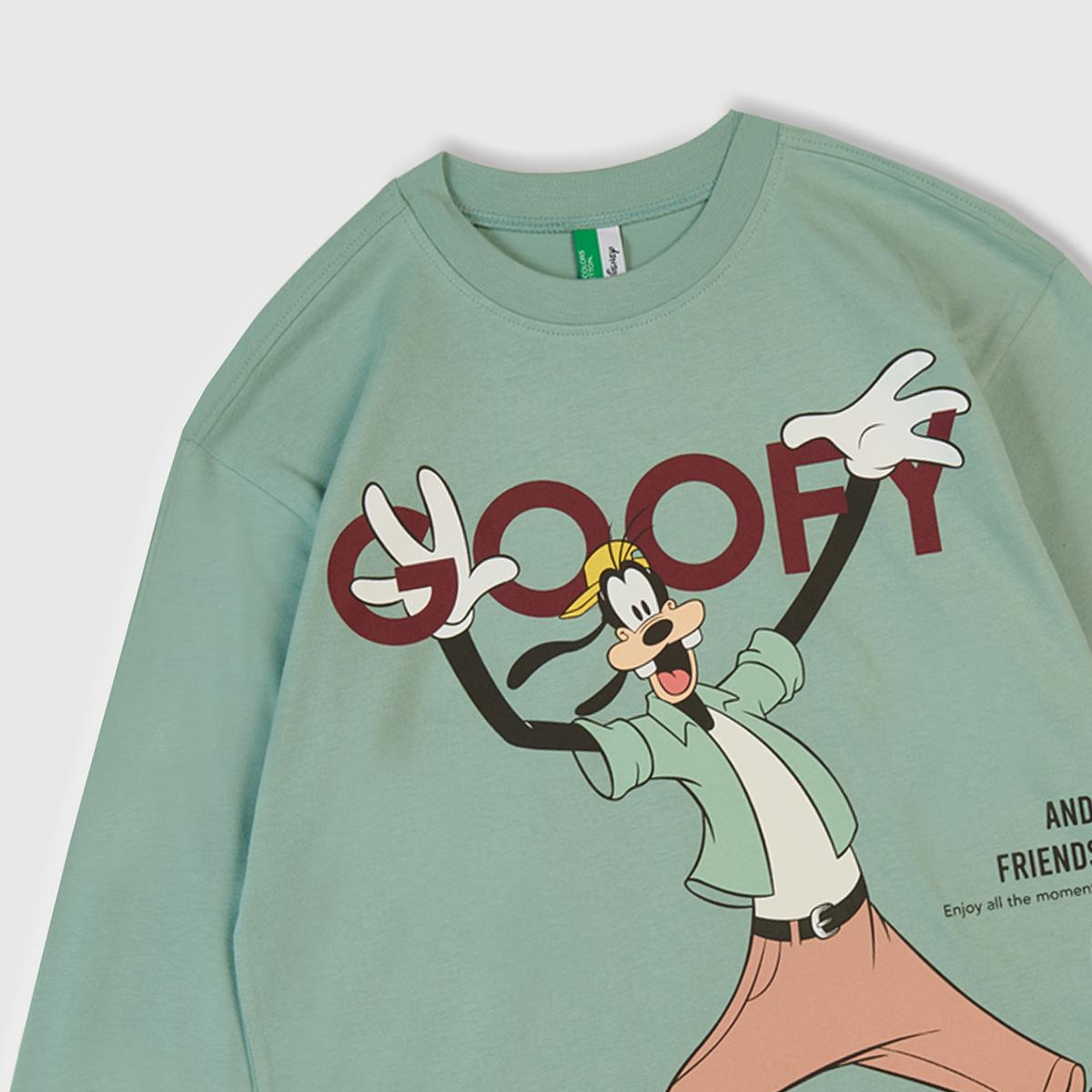 Erkek Çocuk Açık Yeşil Üstü Disney Baskılı Altı Paçası Lastikli Pijama Takımı