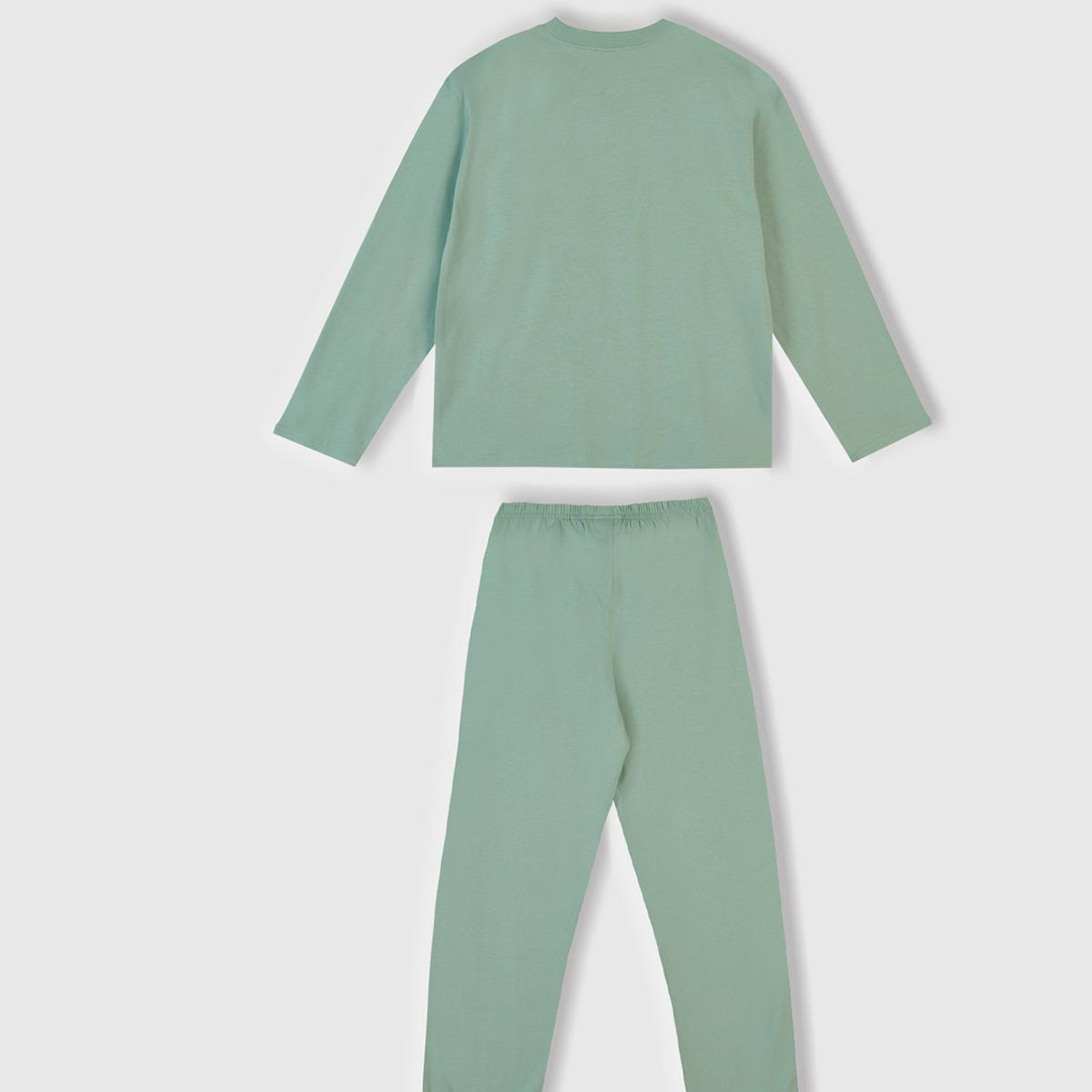 Erkek Çocuk Açık Yeşil Üstü Disney Baskılı Altı Paçası Lastikli Pijama Takımı