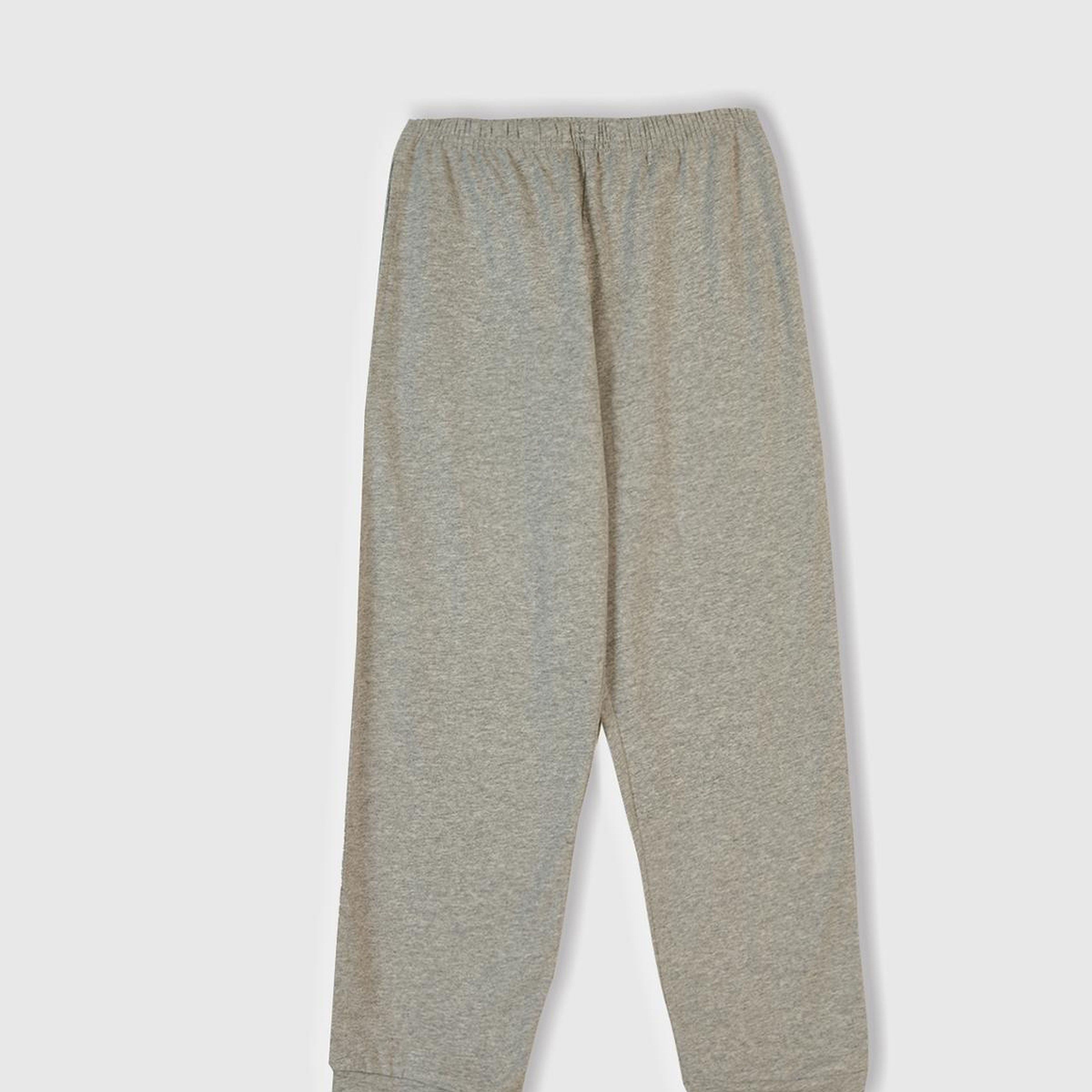 Erkek Çocuk Gri Melanj Üstü Disney Baskılı Altı Paçası Lastikli Pijama Takımı