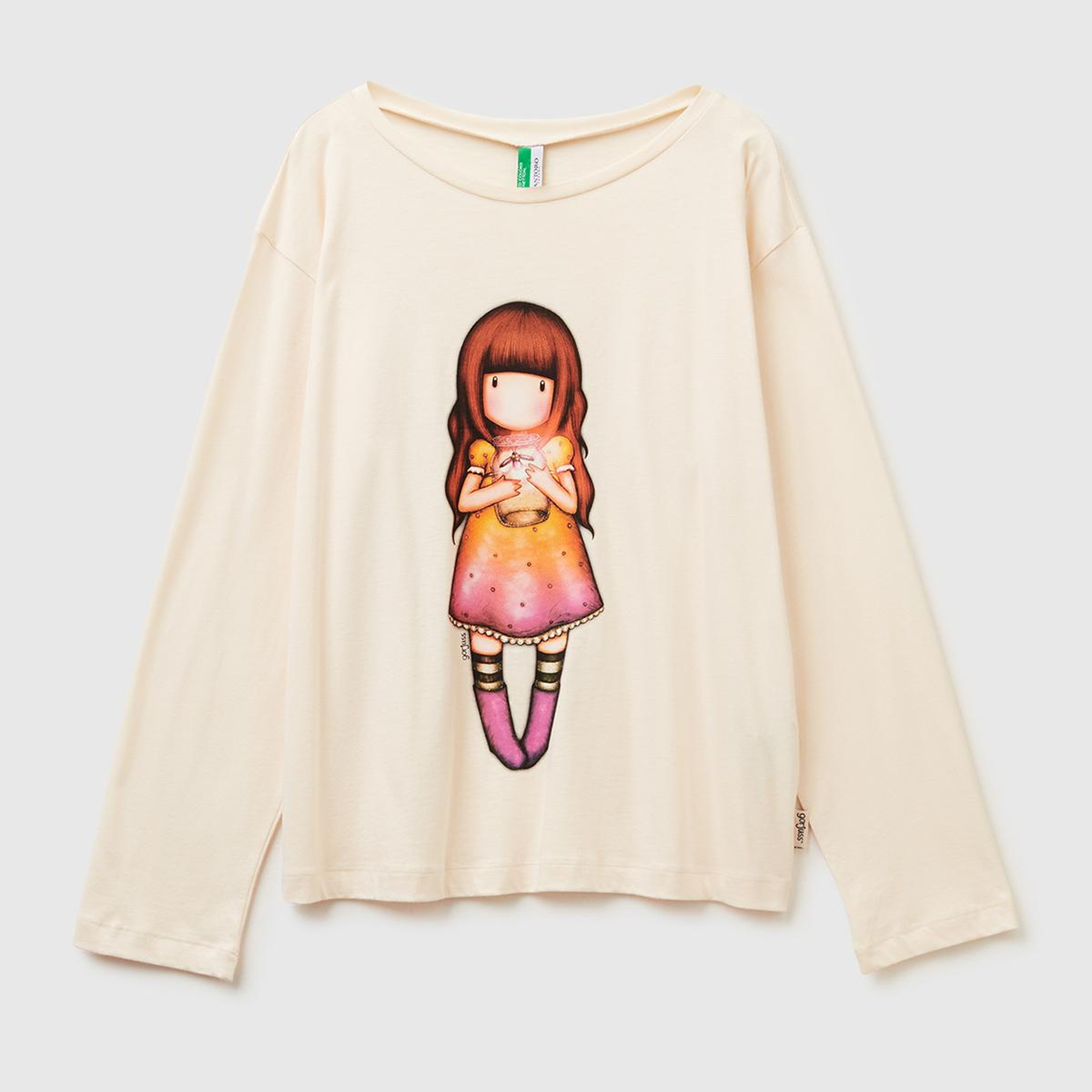 Kadın Krem Koton Karışımlı Gorjuss Baskılı Pijama üstü