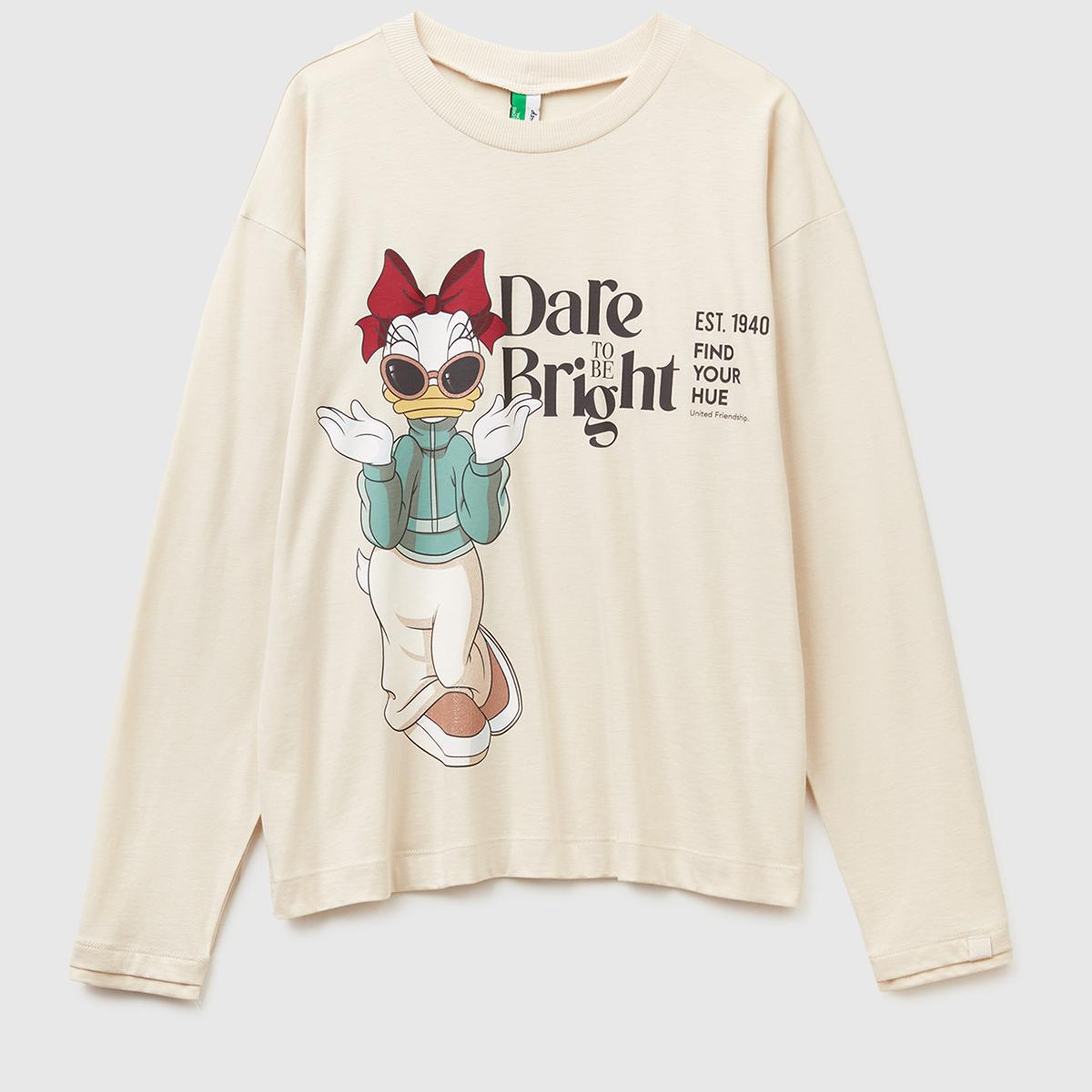 Kadın Krem Koton Karışımlı Disney Baskılı Pijama üstü