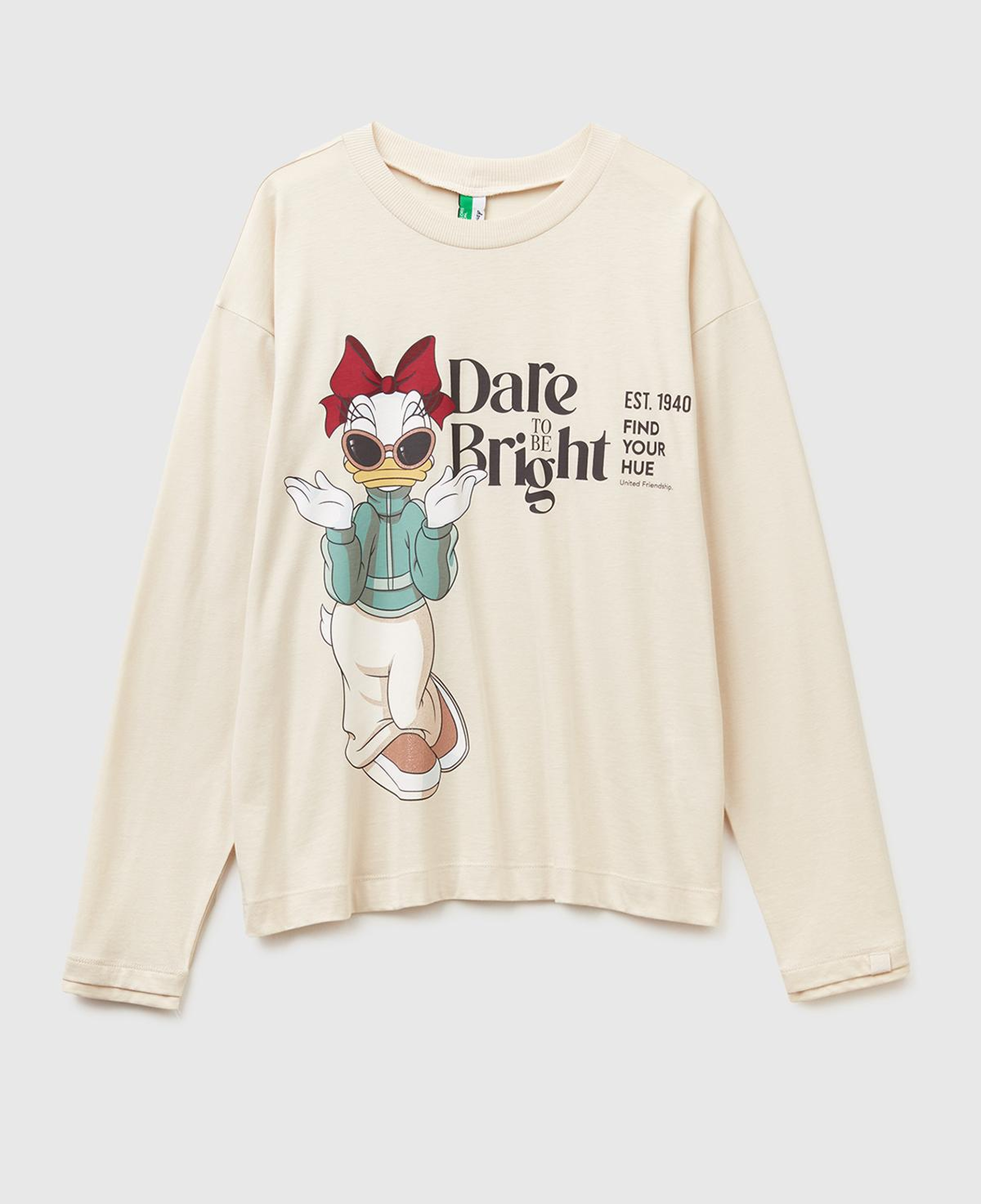 Kadın Krem Koton Karışımlı Disney Baskılı Pijama üstü