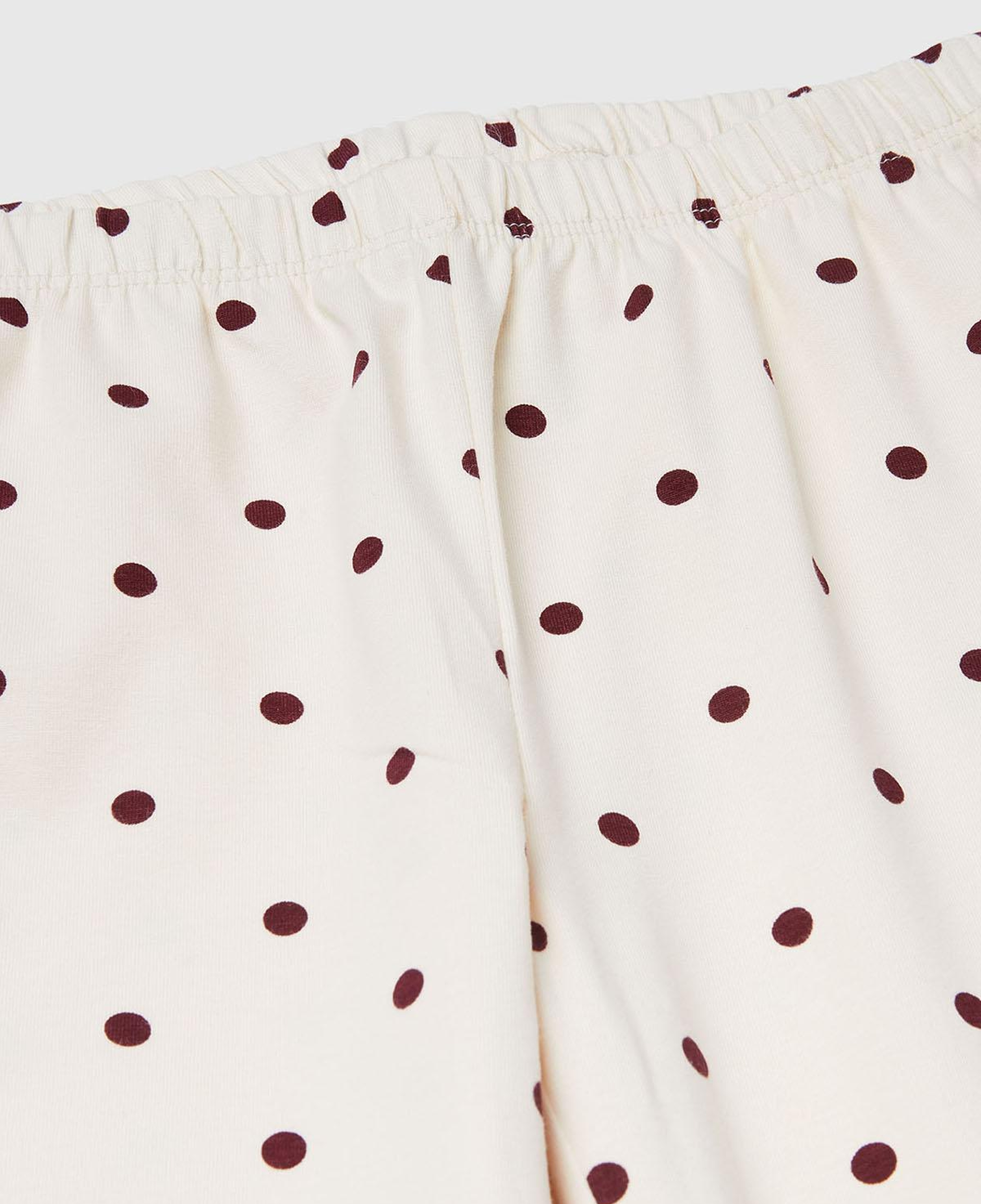 Kız Çocuk Ekru  Tamamı Desenli Pijama Takımı