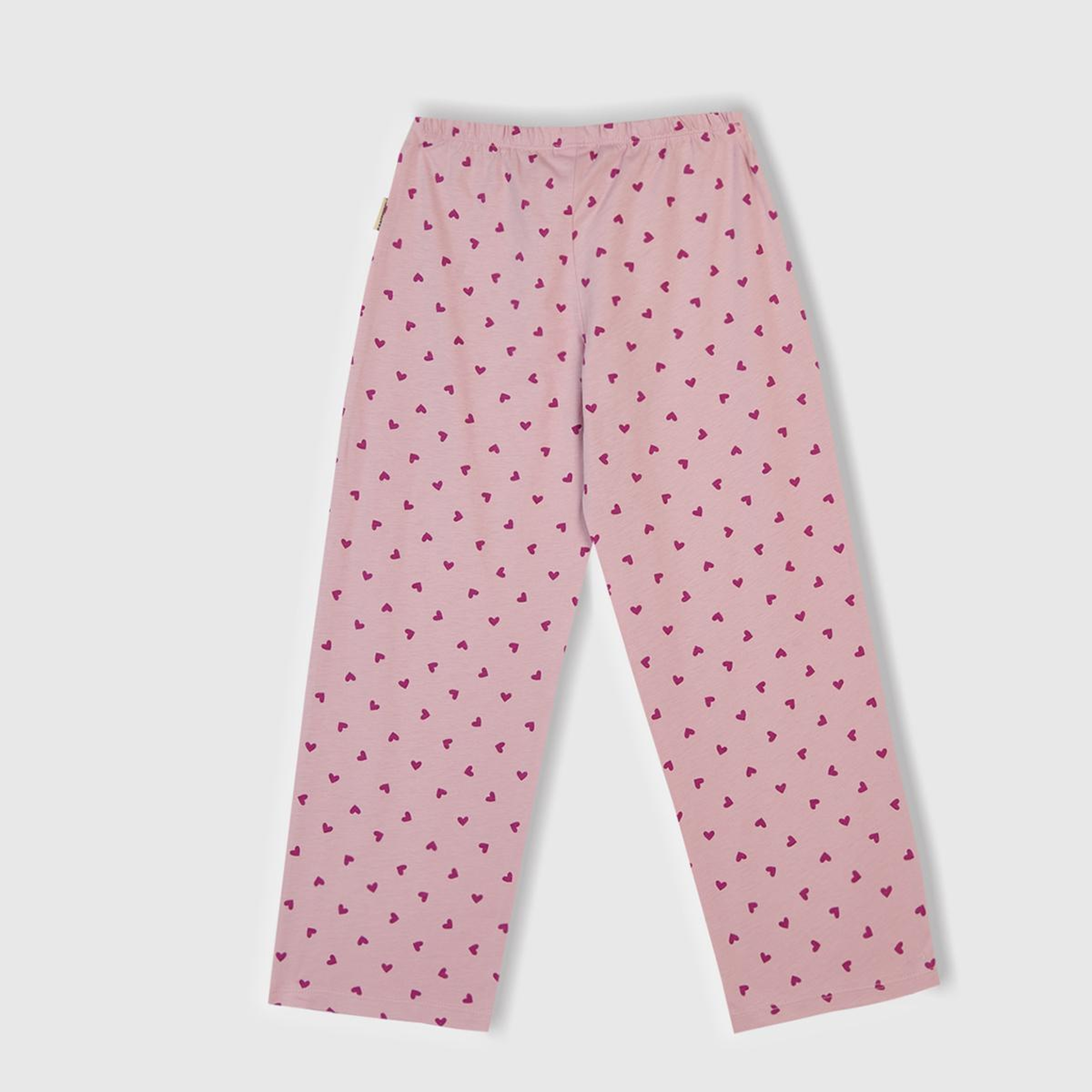 Kız Çocuk Beyaz Mix Üstü Baskılı Altı Desenli Pijama Takımı