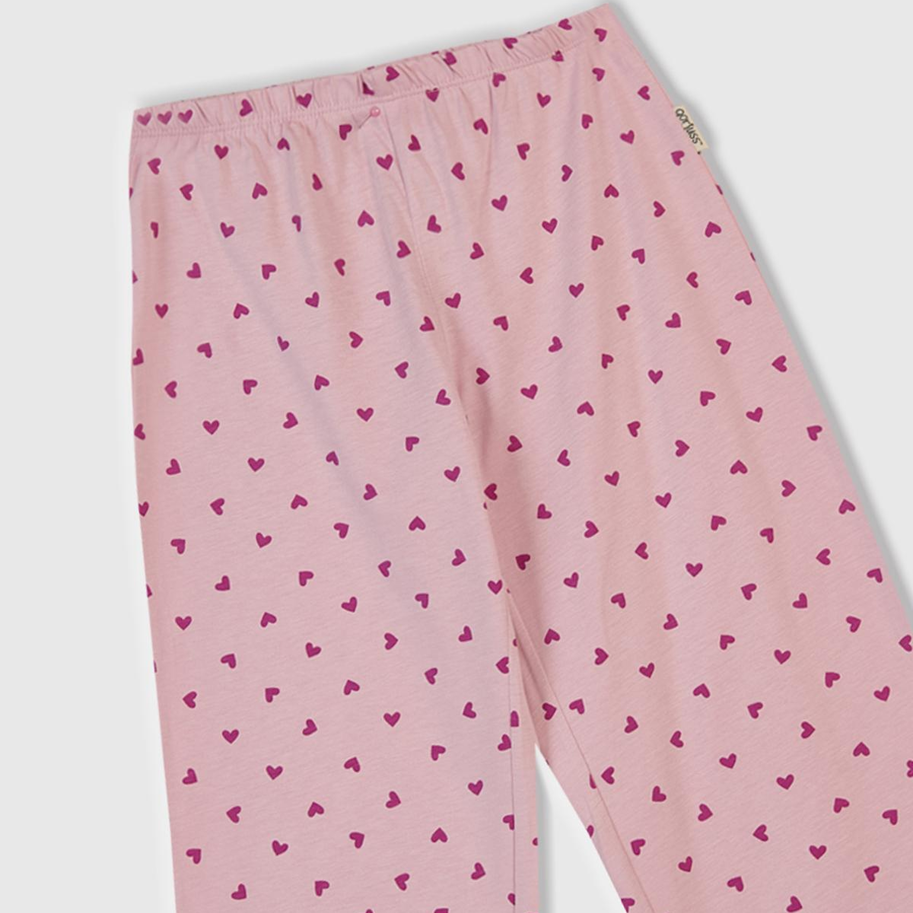 Kız Çocuk Beyaz Mix Üstü Baskılı Altı Desenli Pijama Takımı