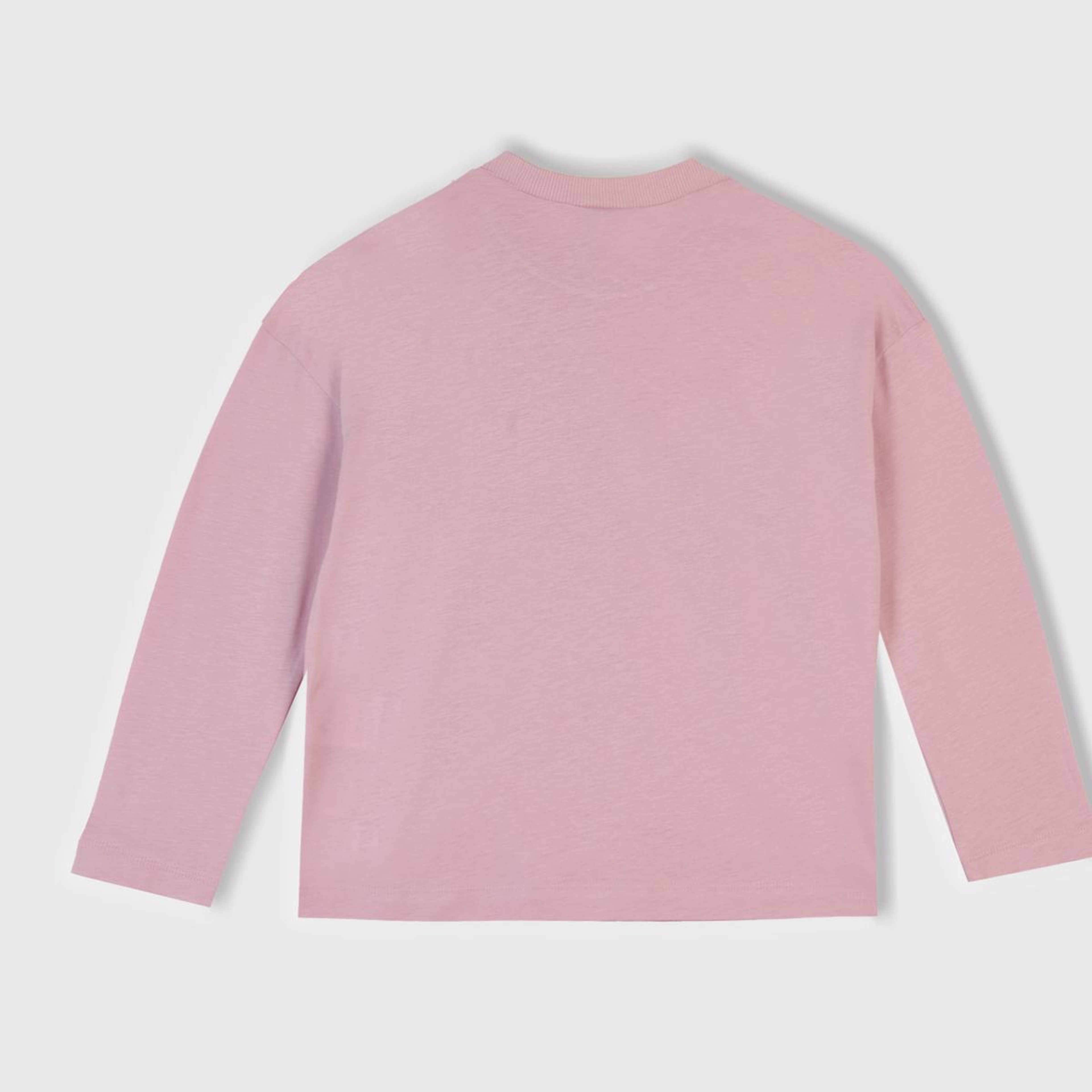 Kız Çocuk Toz Pembe-Fuşya Üstü Disney Baskılı Altı Desenli Paçası Kıvrık Pijama Takımı
