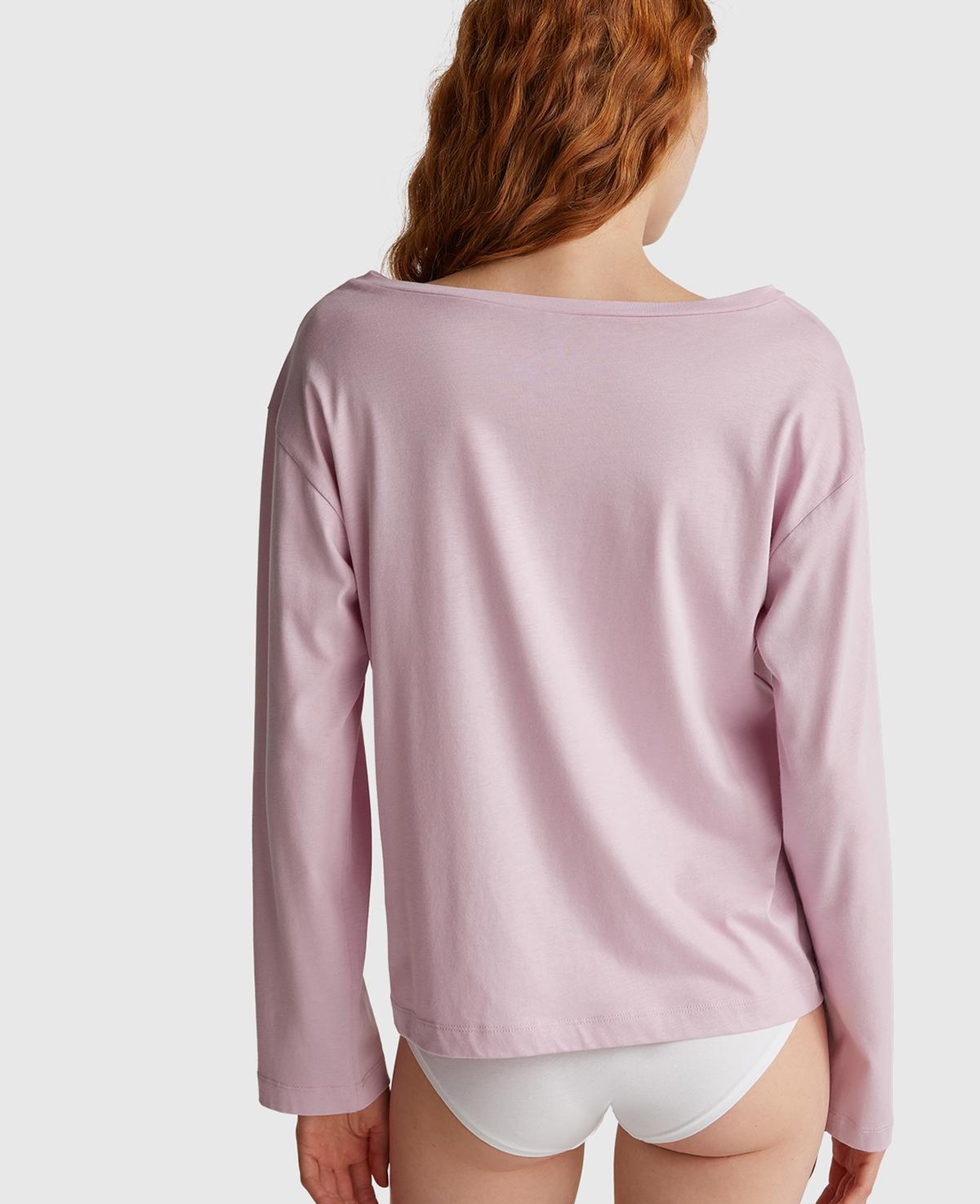 Kadın Toz Pembe Koton Karışımlı Gorjuss Baskılı Pijama üstü