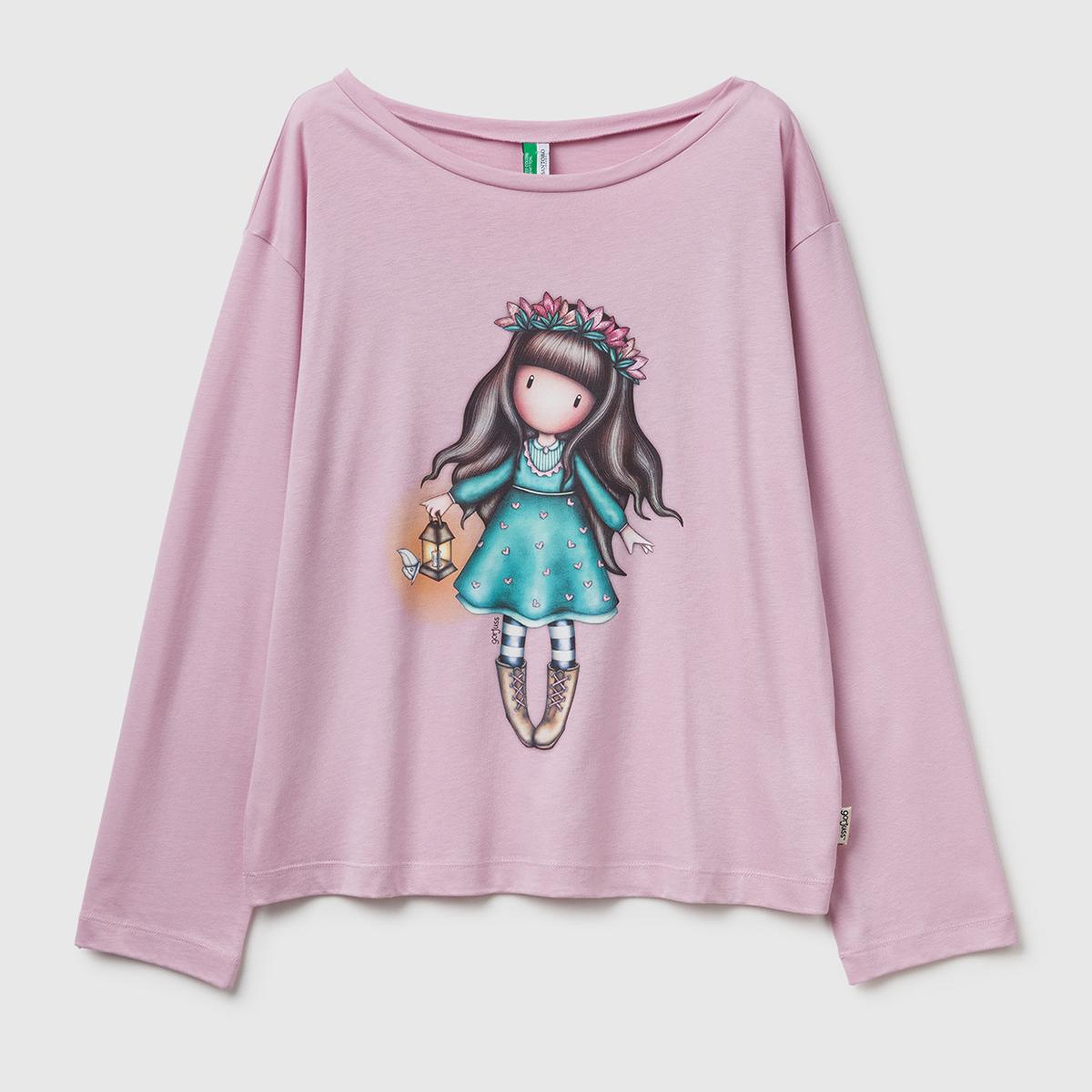 Kadın Toz Pembe Koton Karışımlı Gorjuss Baskılı Pijama üstü