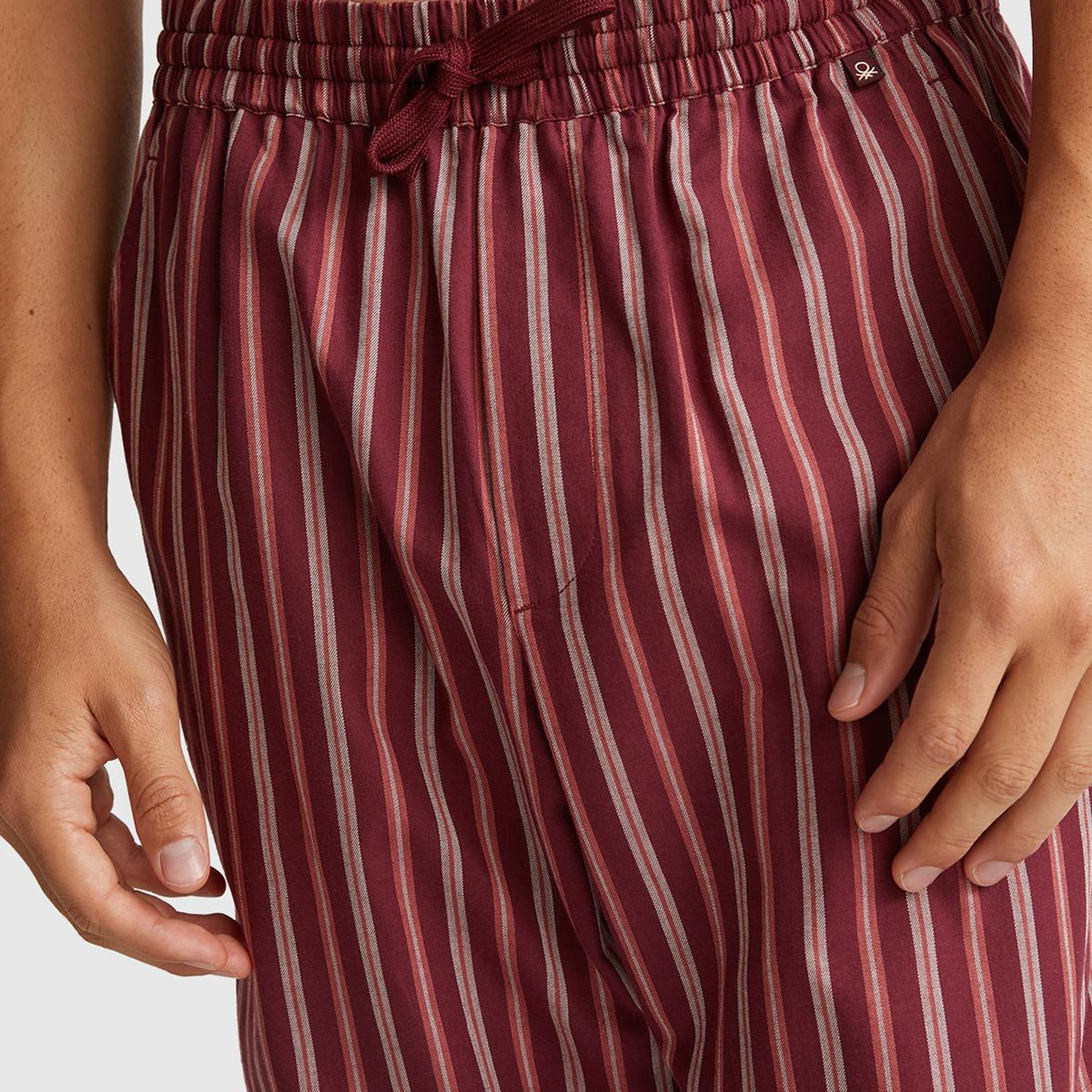 Erkek Kırmızı Kare Desenli Büzgü İpli Pijama Altı