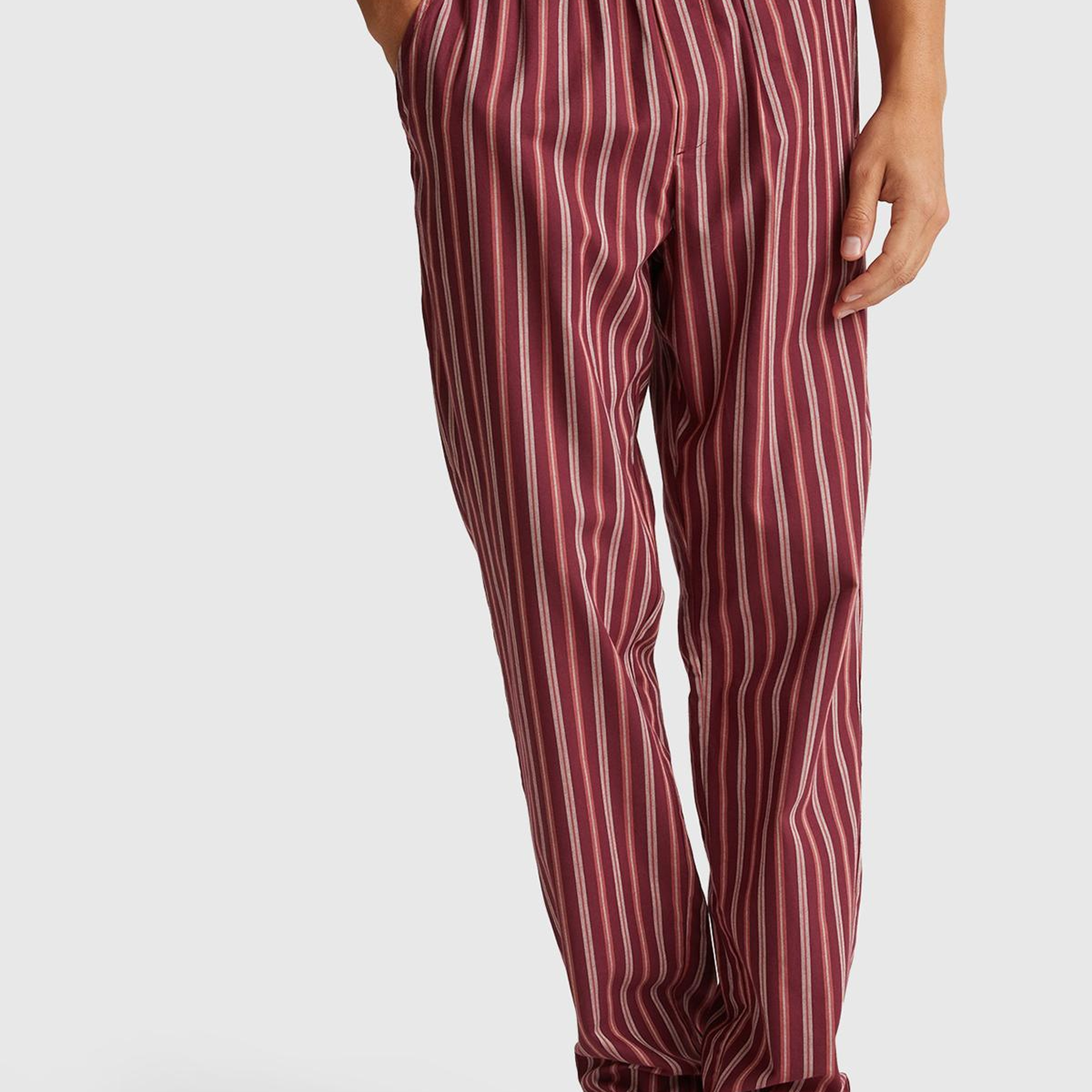 Erkek Kırmızı Kare Desenli Büzgü İpli Pijama Altı