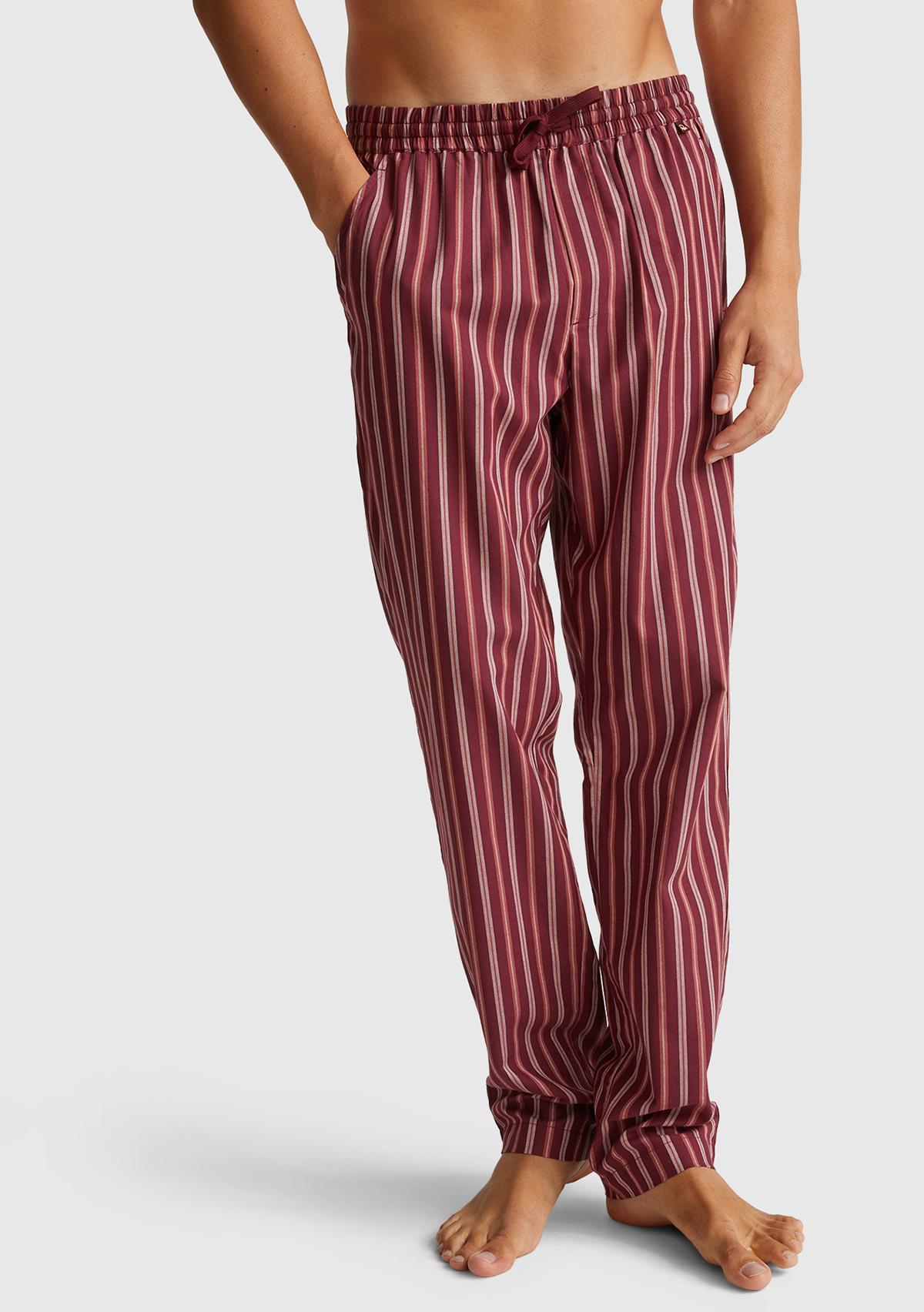 Erkek Kırmızı Kare Desenli Büzgü İpli Pijama Altı