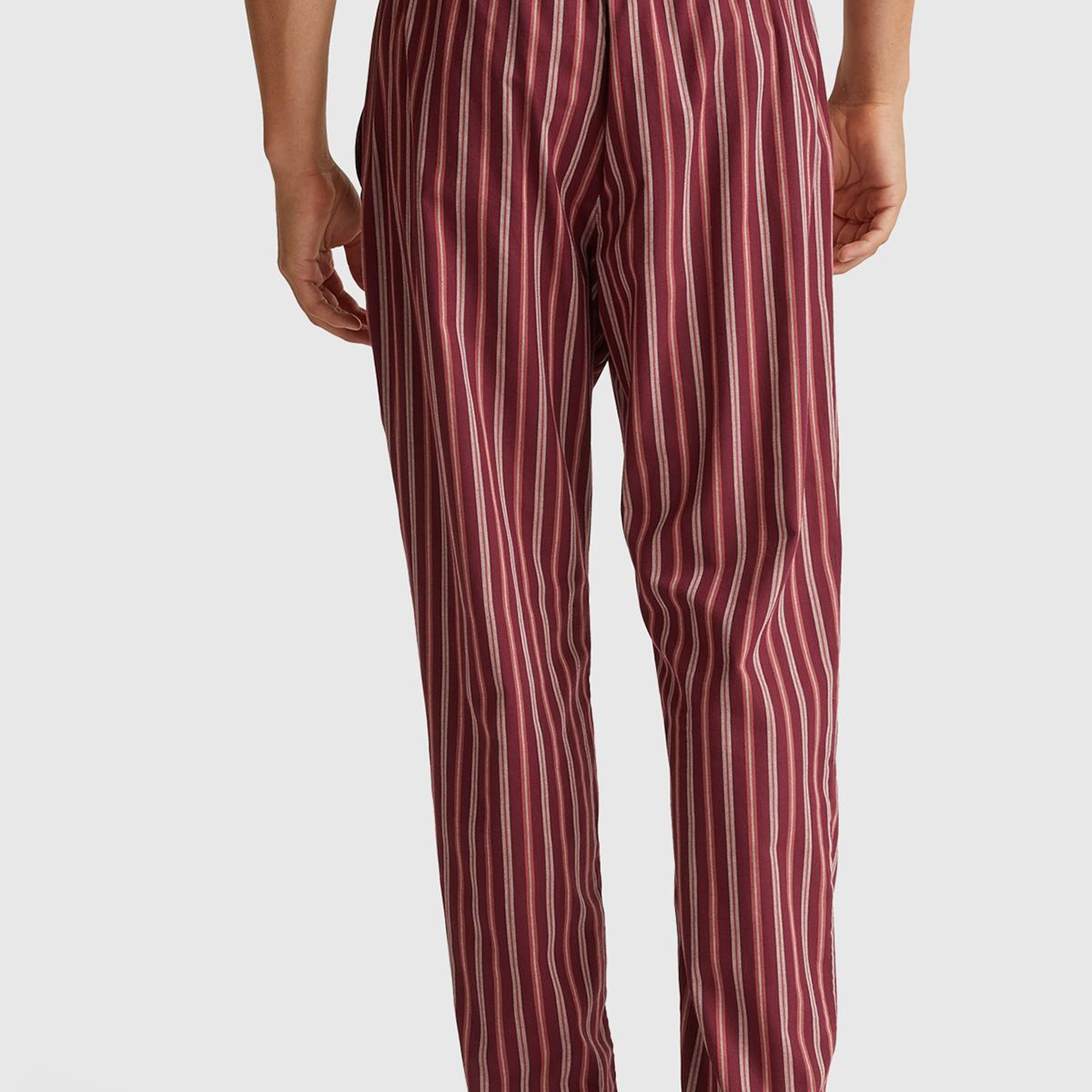 Erkek Kırmızı Kare Desenli Büzgü İpli Pijama Altı