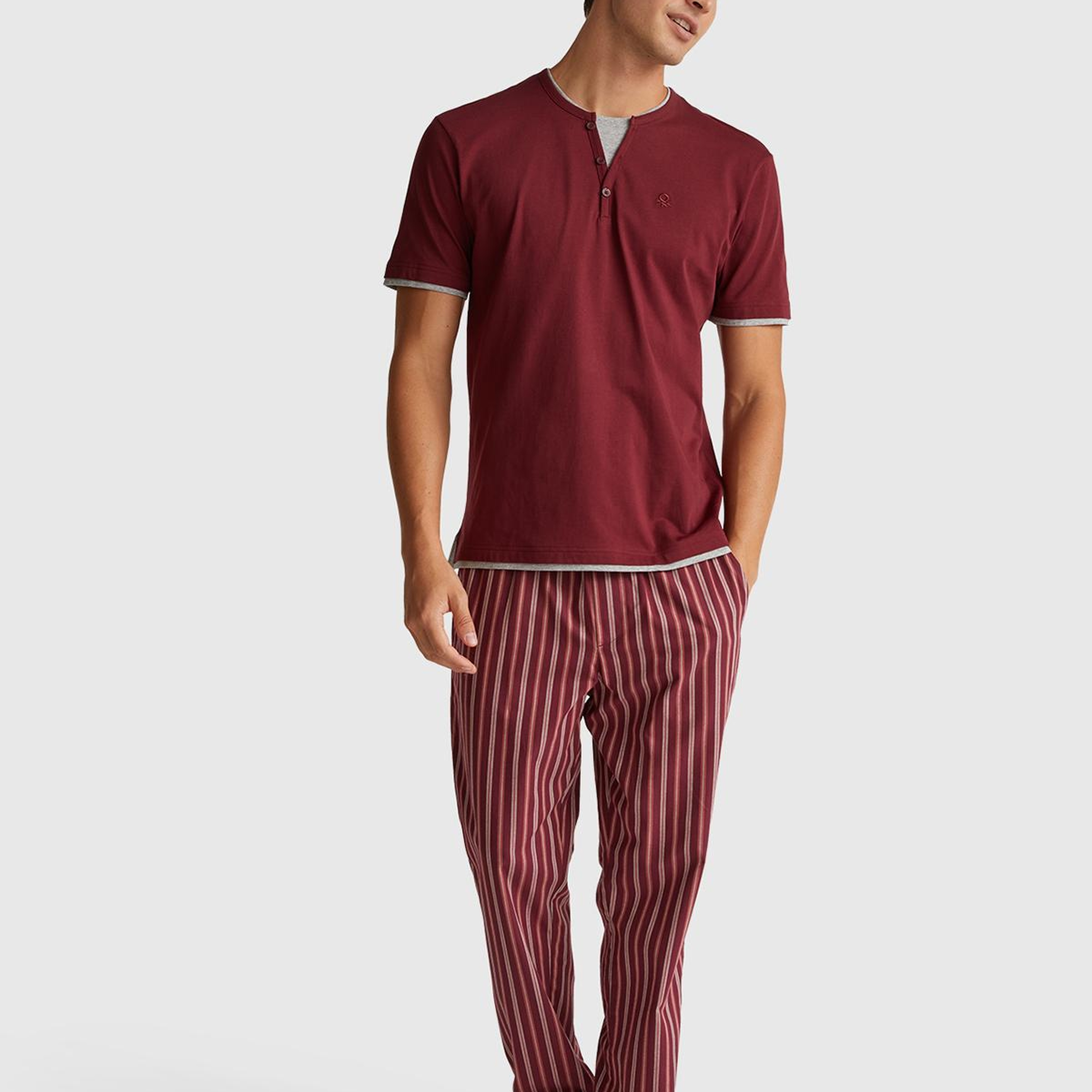 Erkek Kırmızı Kare Desenli Büzgü İpli Pijama Altı