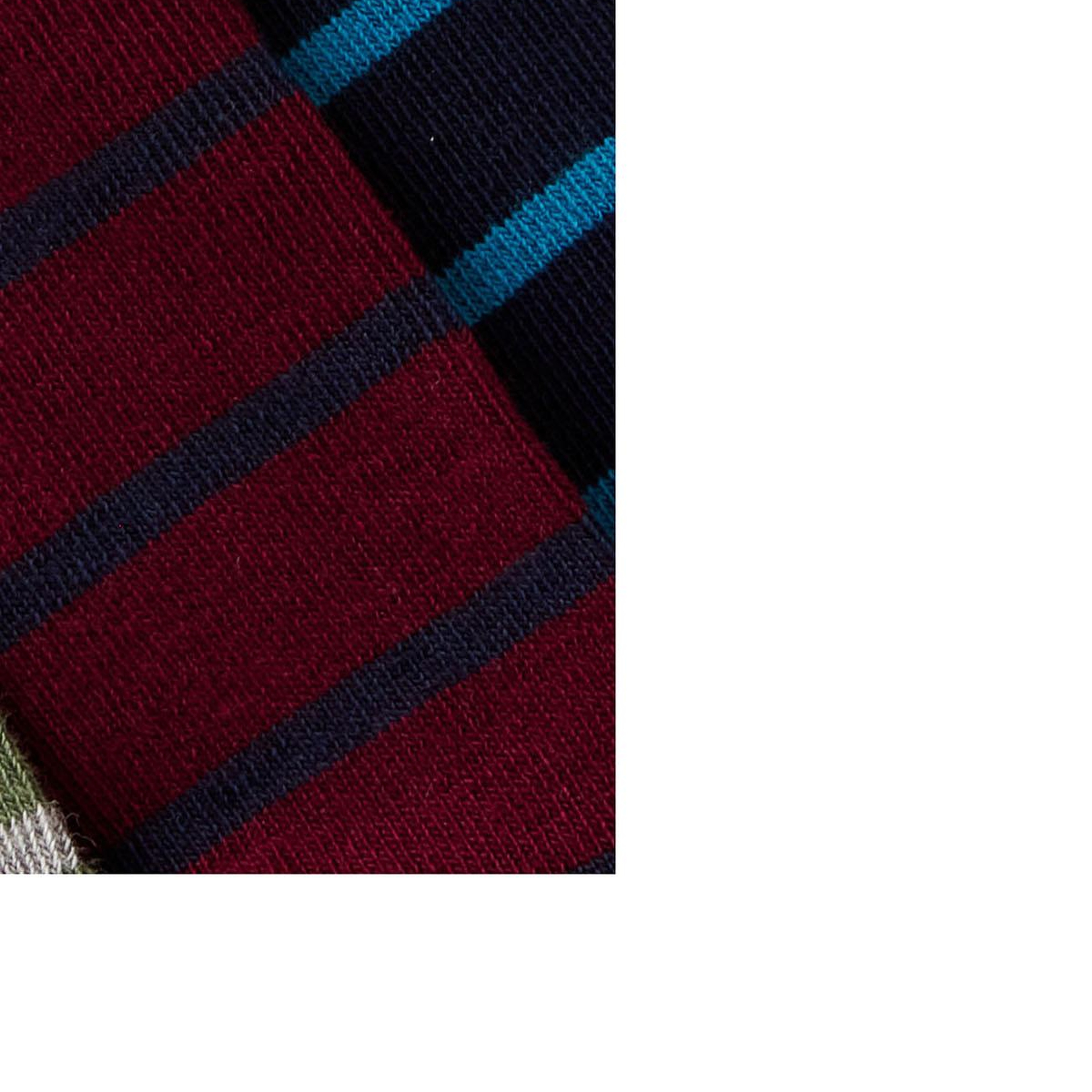 Unisex Bordo - Lacivert - Haki Pamuk Karışımlı Desenli Logo Detaylı 3'lü Patik Çorap Seti