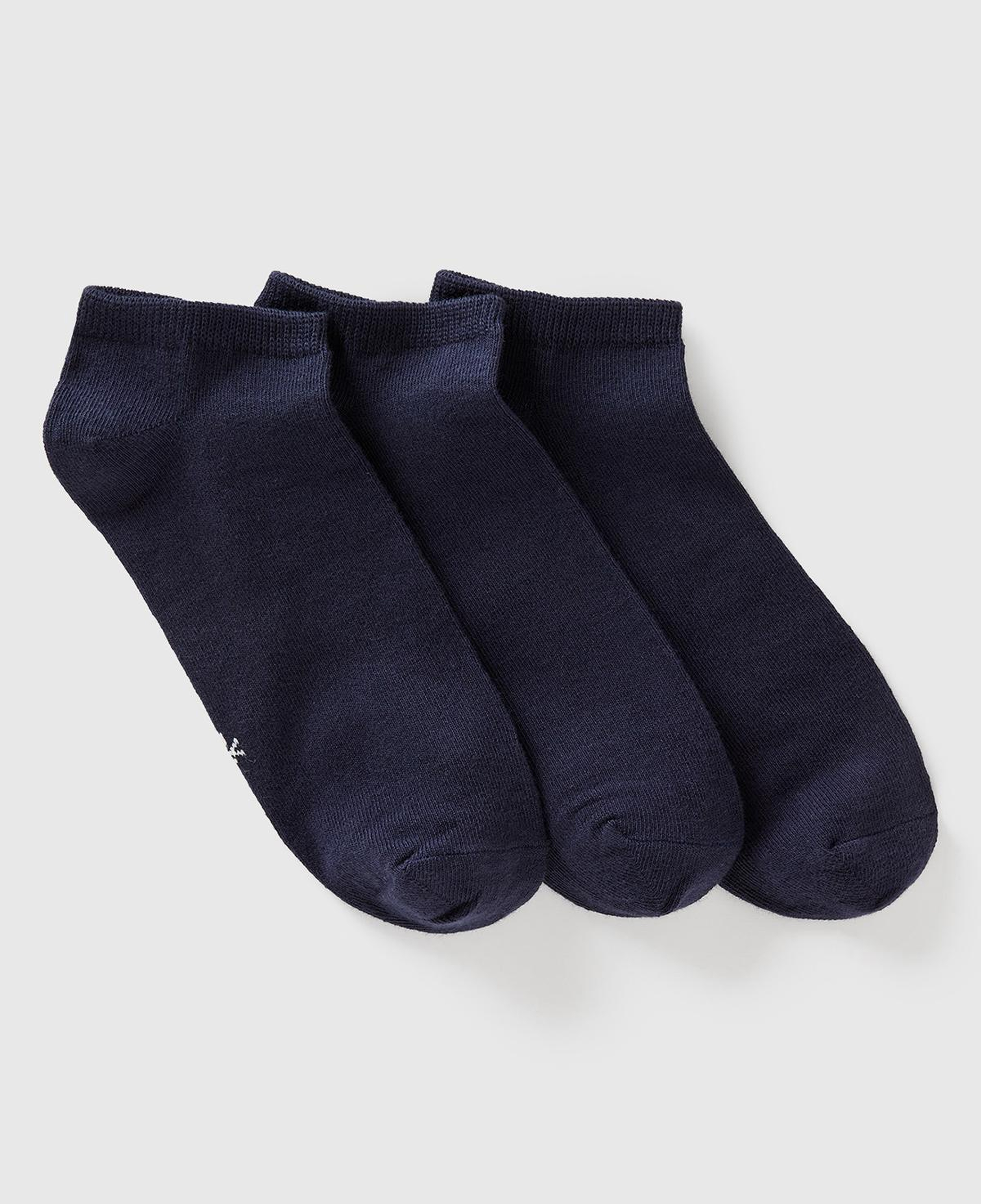 Unisex Siyah 3'lü Patik Çorap