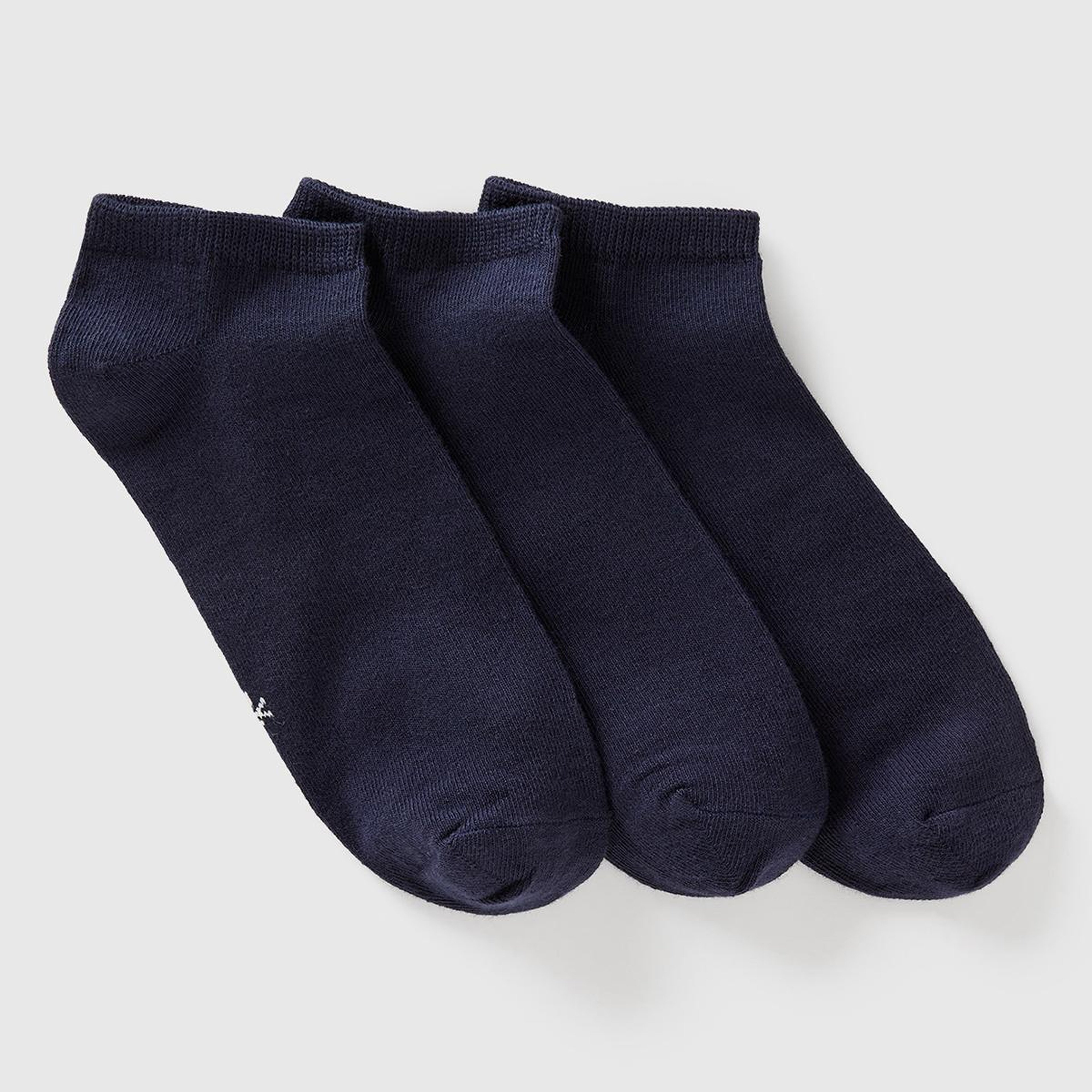 Unisex Siyah 3'lü Patik Çorap
