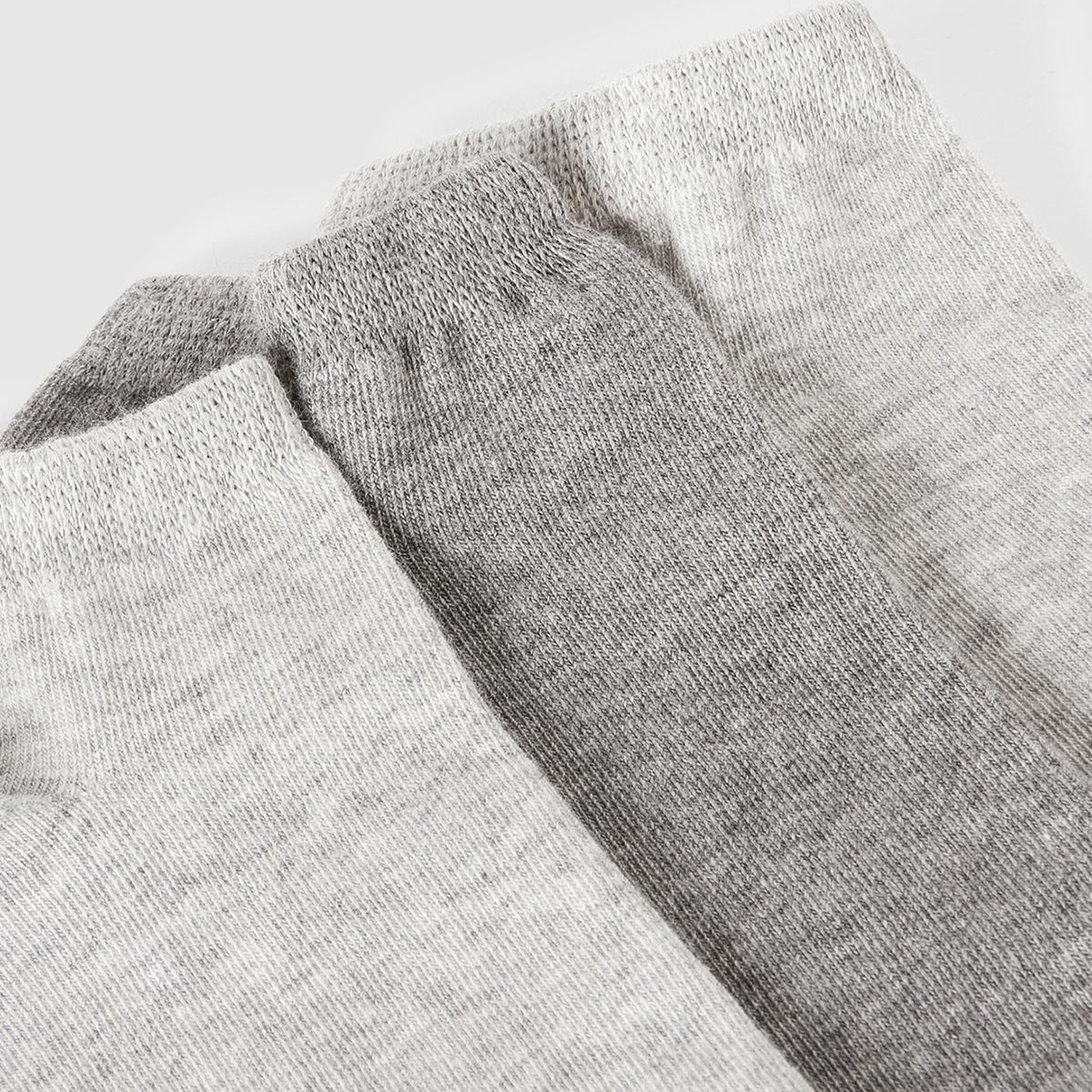 Unisex Beyaz-Krem-Gri 3'lü Patik Çorap
