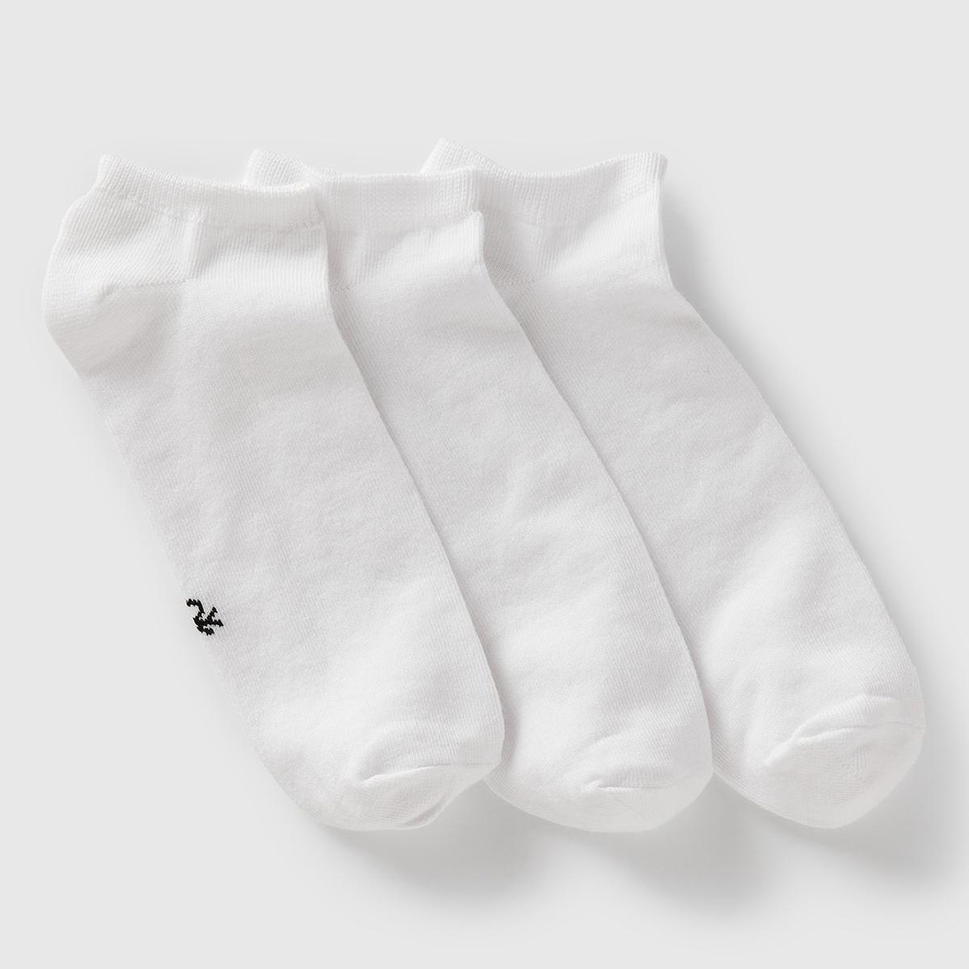 Unisex Beyaz 3'lü Patik Çorap