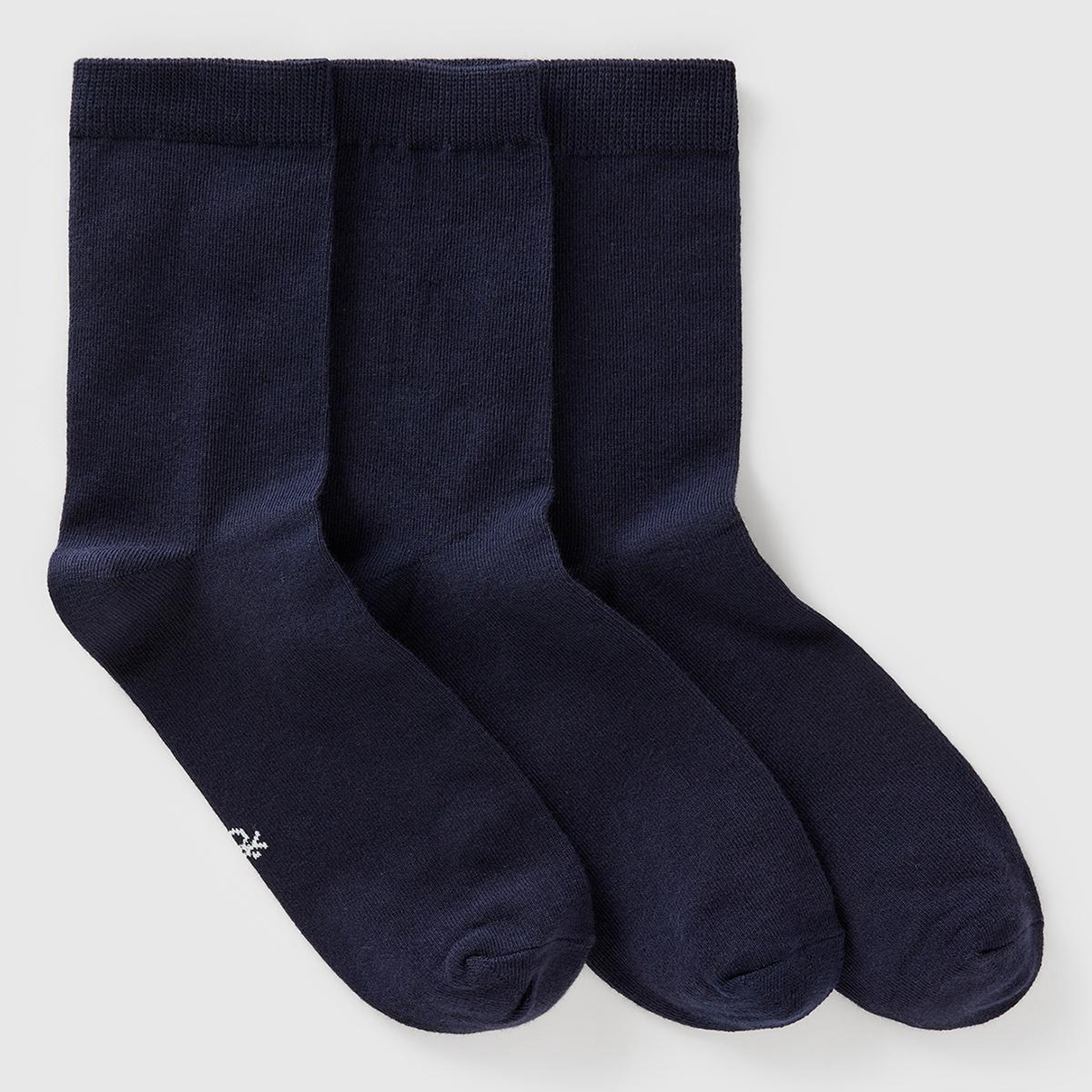 Unisex Koyu Mavi 3'lü Soket Çorap