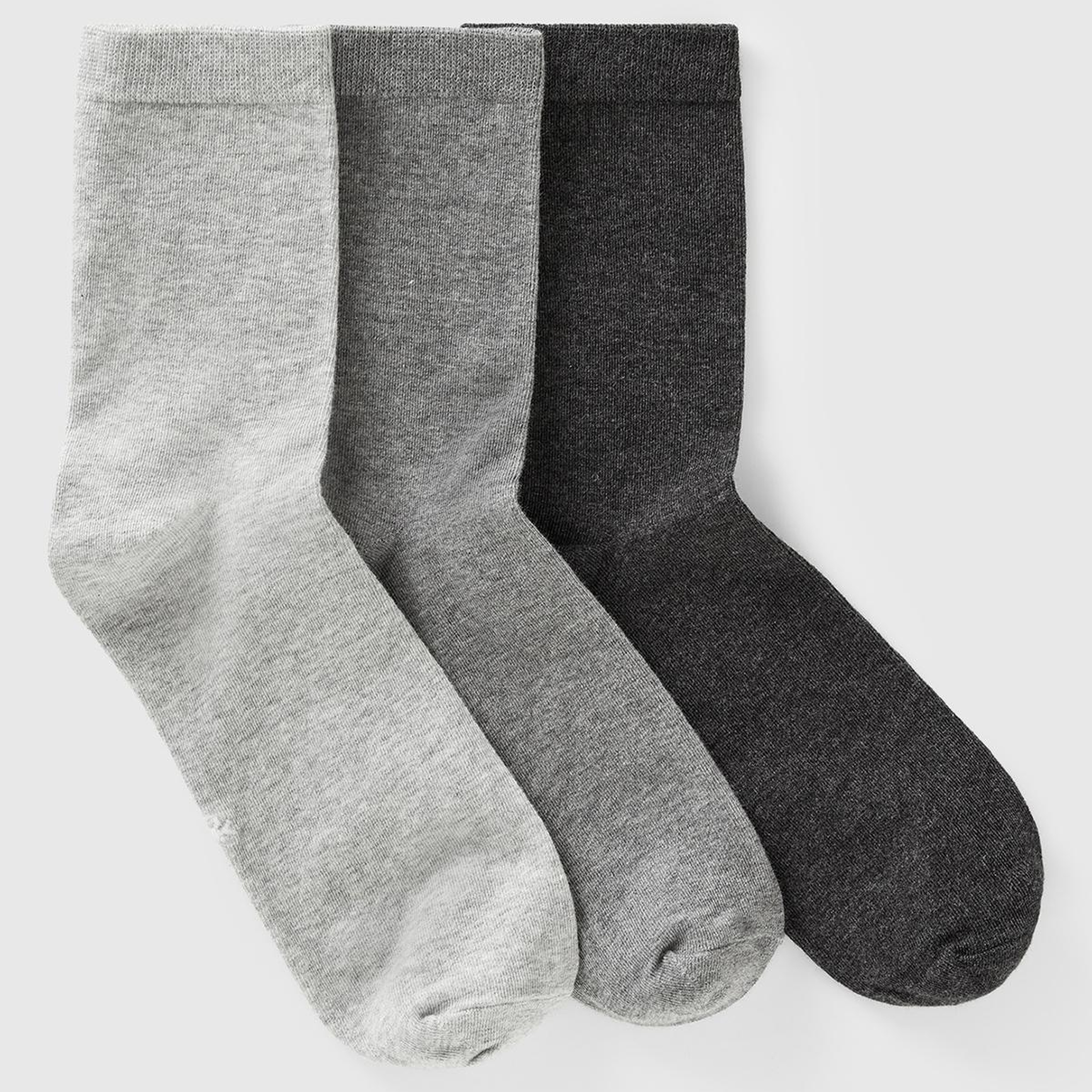 Unisex Gri-Antrasit-Siyah 3'lü Soket Çorap