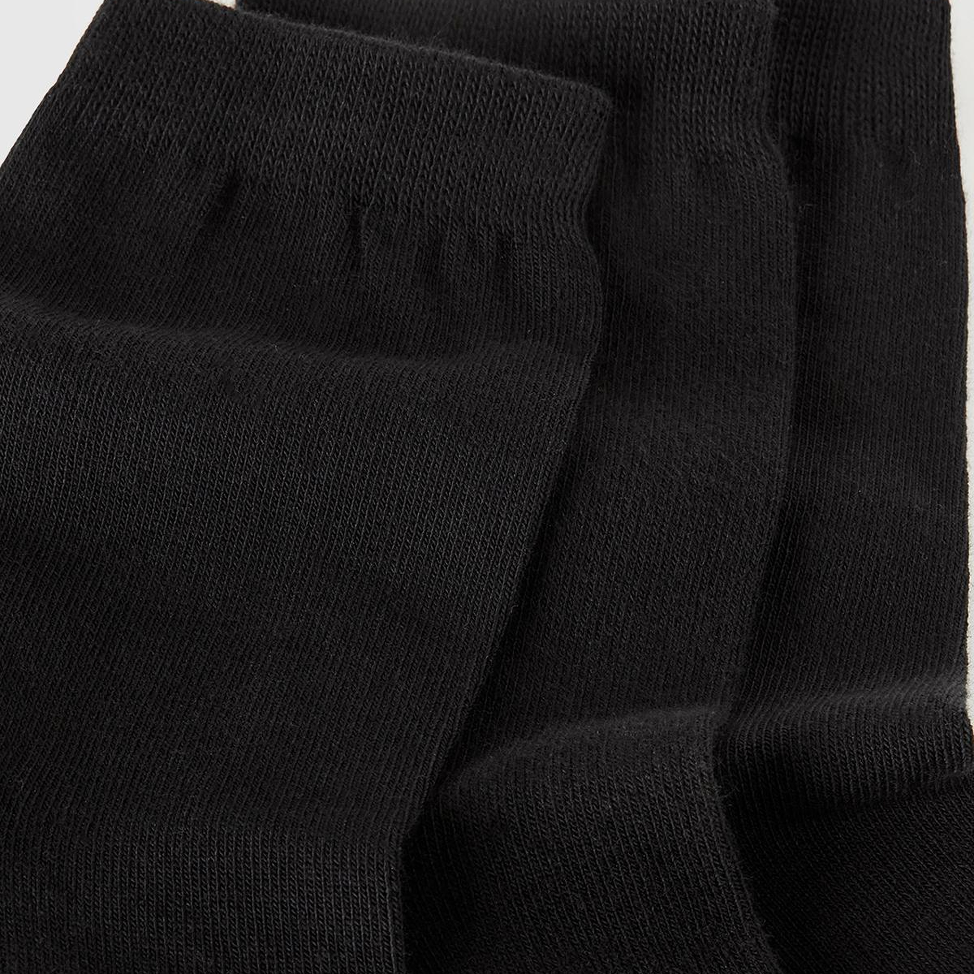 Unisex Siyah 3'lü Soket Çorap