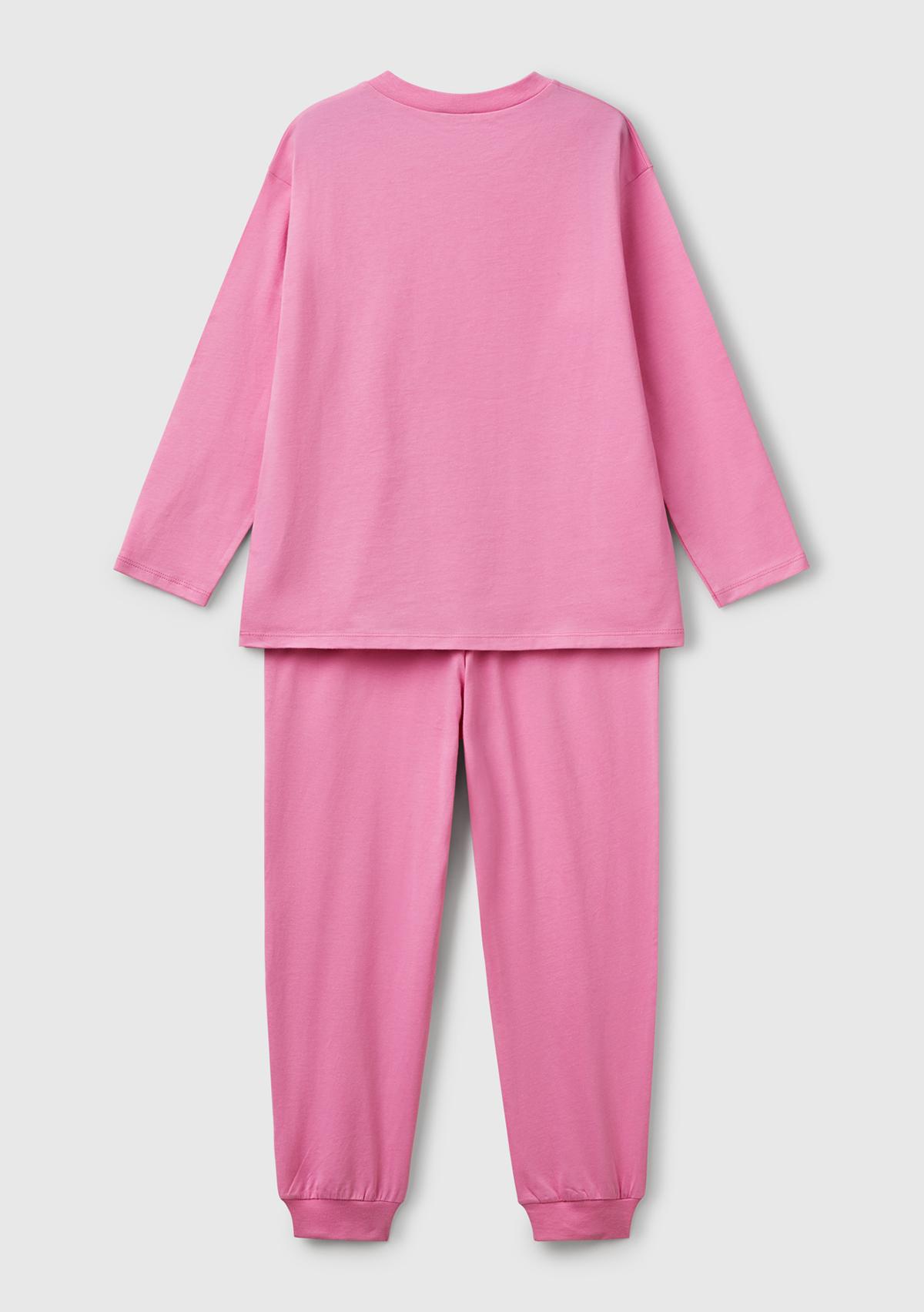 Erkek Çocuk Pembe Logo Şeritli T-Shirt - Jogger Takım