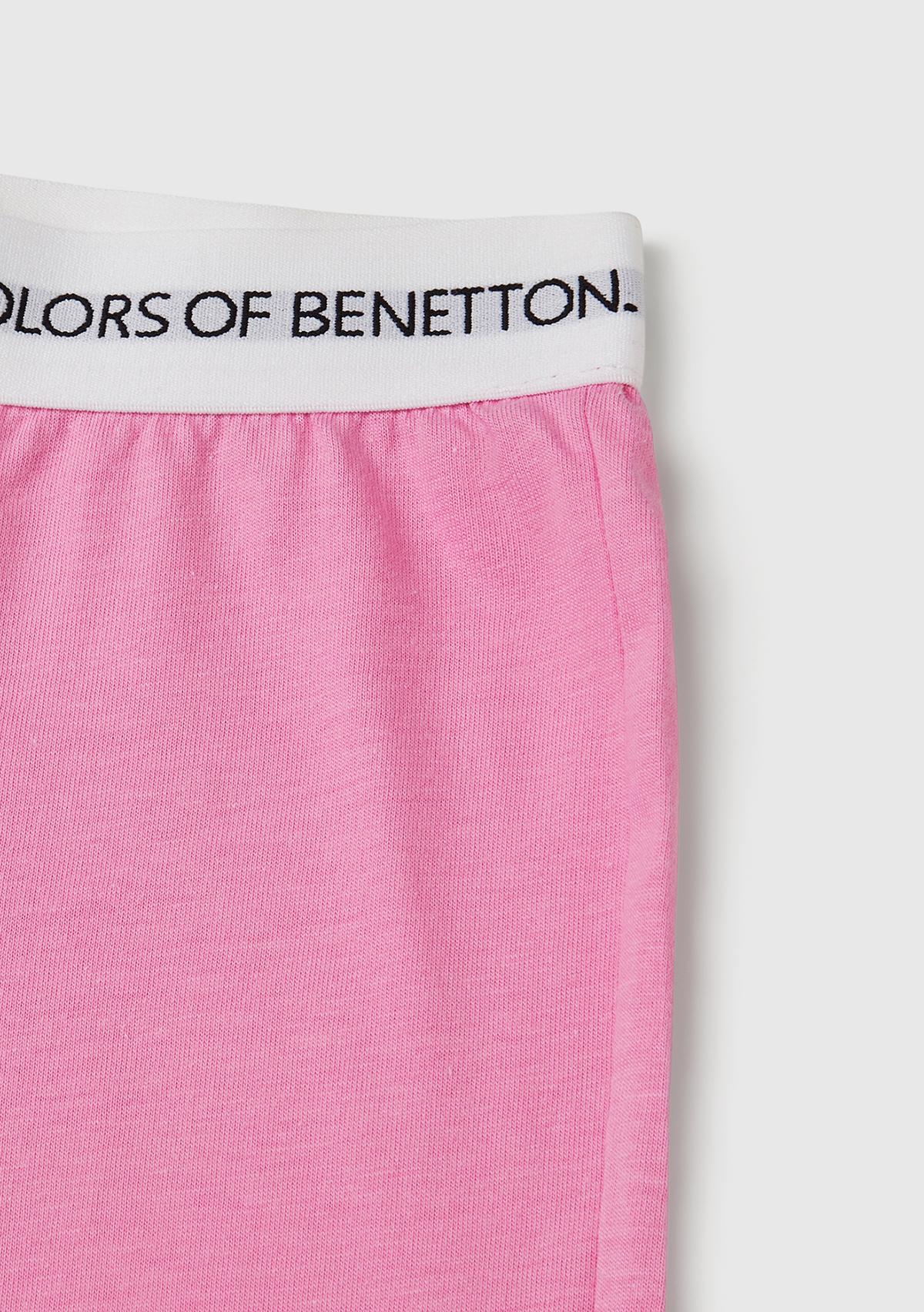 Erkek Çocuk Pembe Logo Şeritli T-Shirt - Jogger Takım