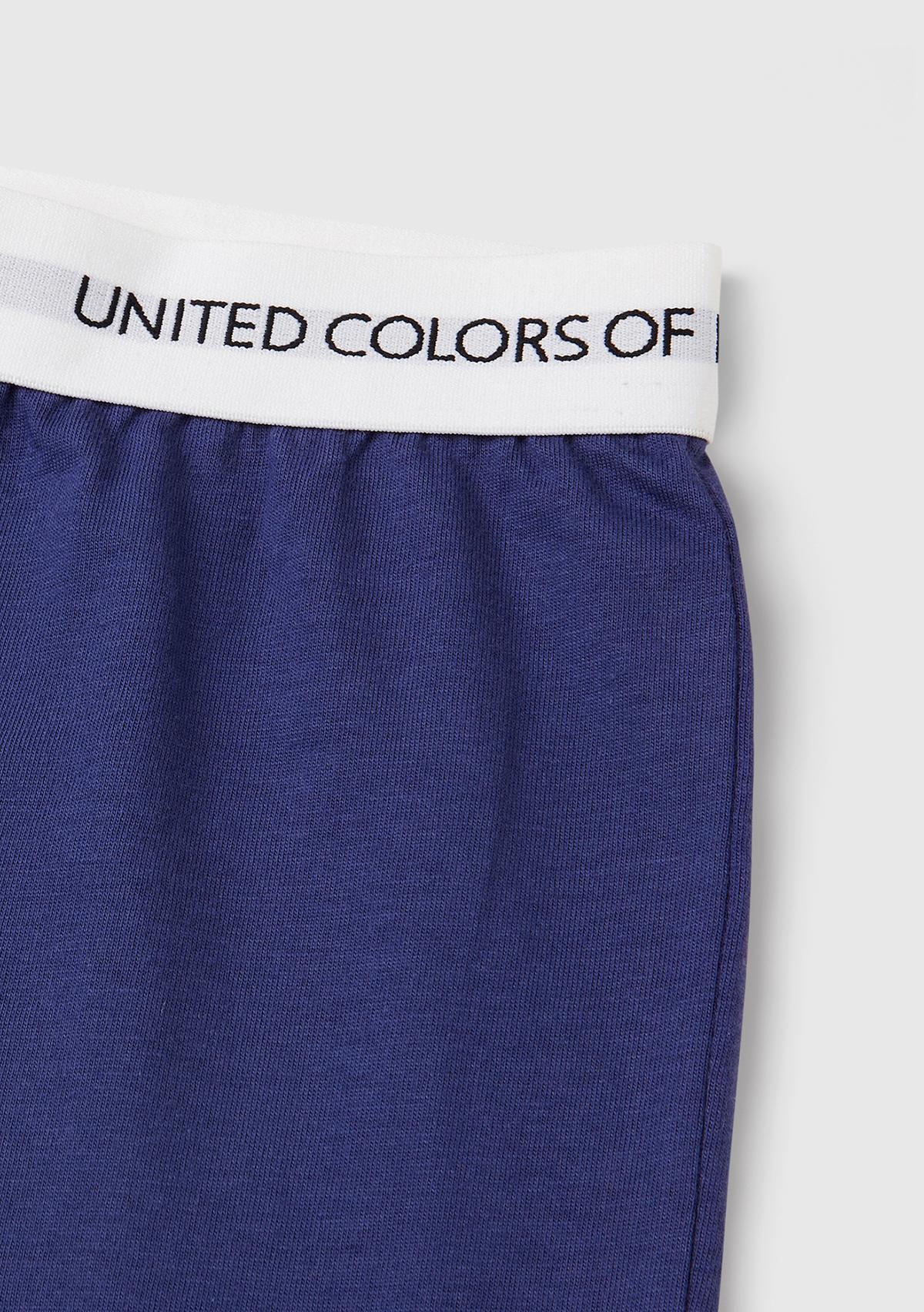 Erkek Çocuk İndigo Logo Şeritli T-Shirt - Jogger Takım