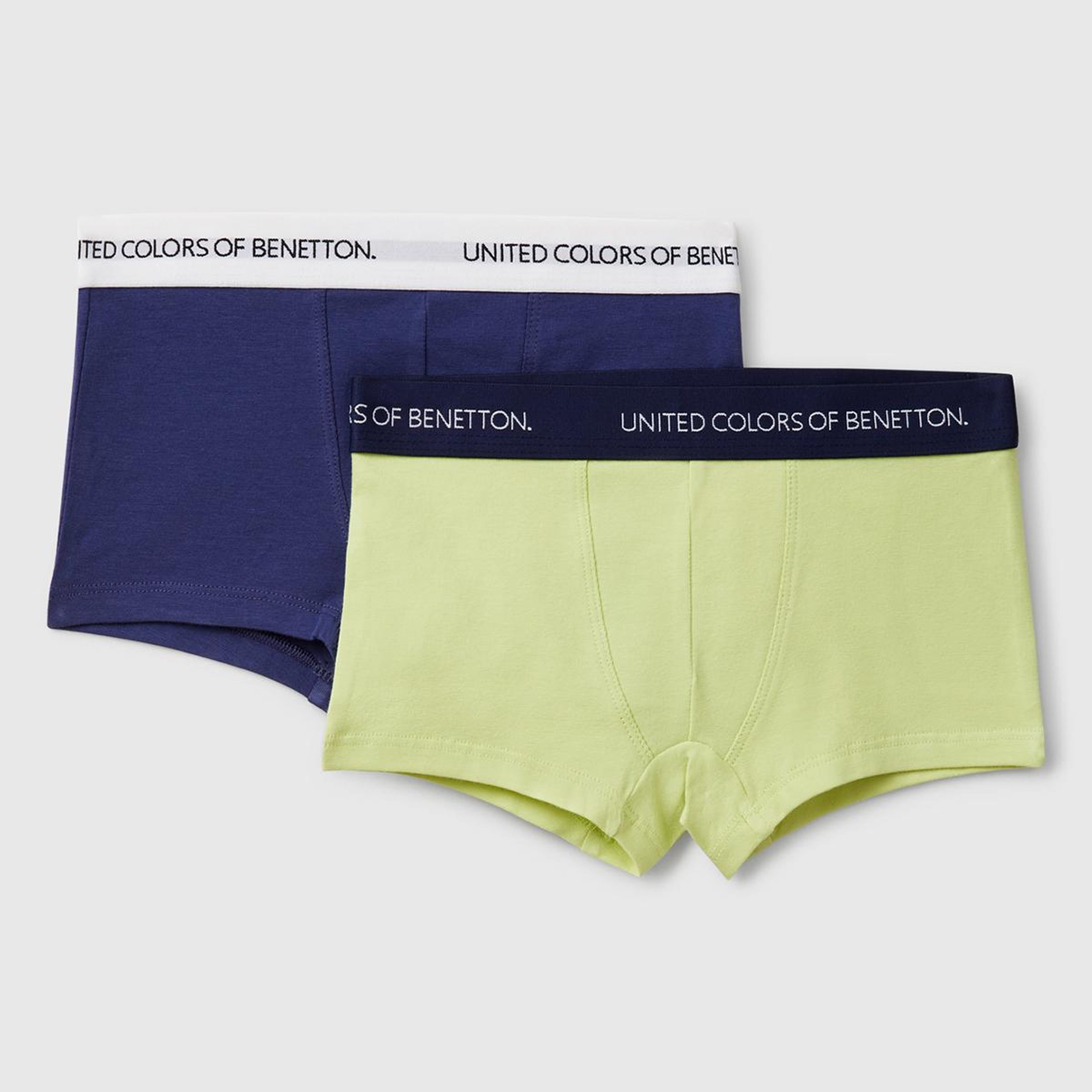 Erkek Çocuk Lacivert Mix Beli Logo Baskılı 2'li Boxer Seti