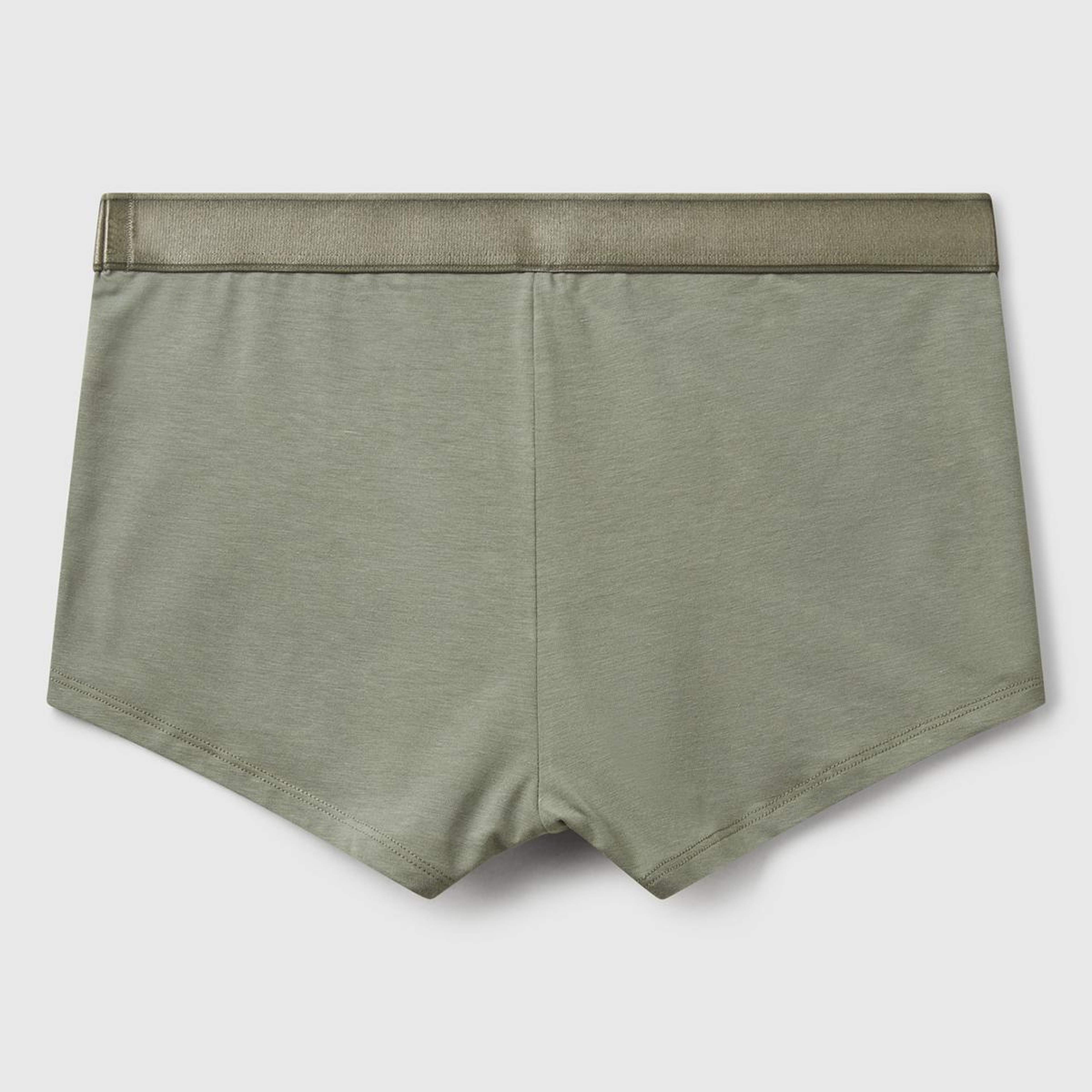 Erkek Soluk Yeşil Pamuk Karışımlı Beli Logo Baskılı Boxer