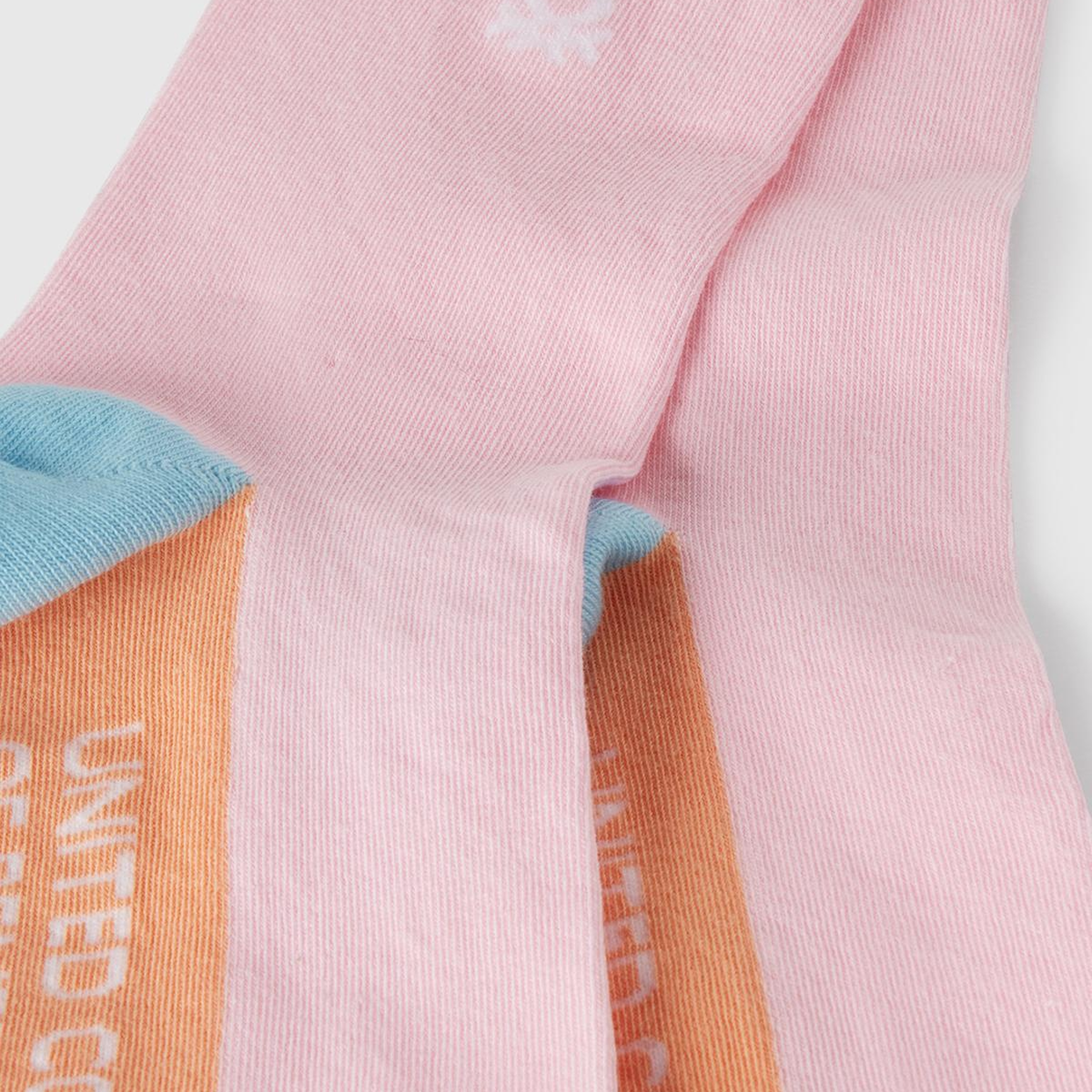 Unisex Pembe Mix Logo Detaylı Desenli Soket Çorap