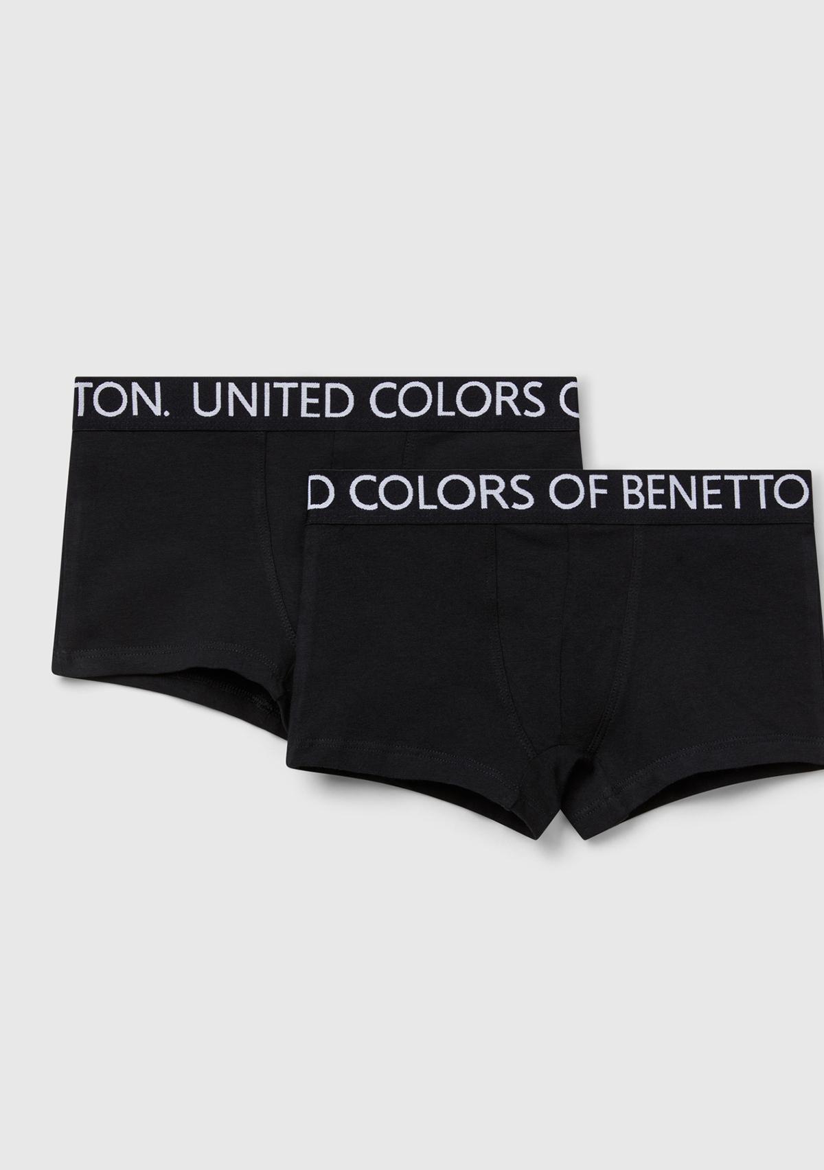 Erkek Çocuk Pembe Beli Logo Baskılı 2'li Boxer Seti