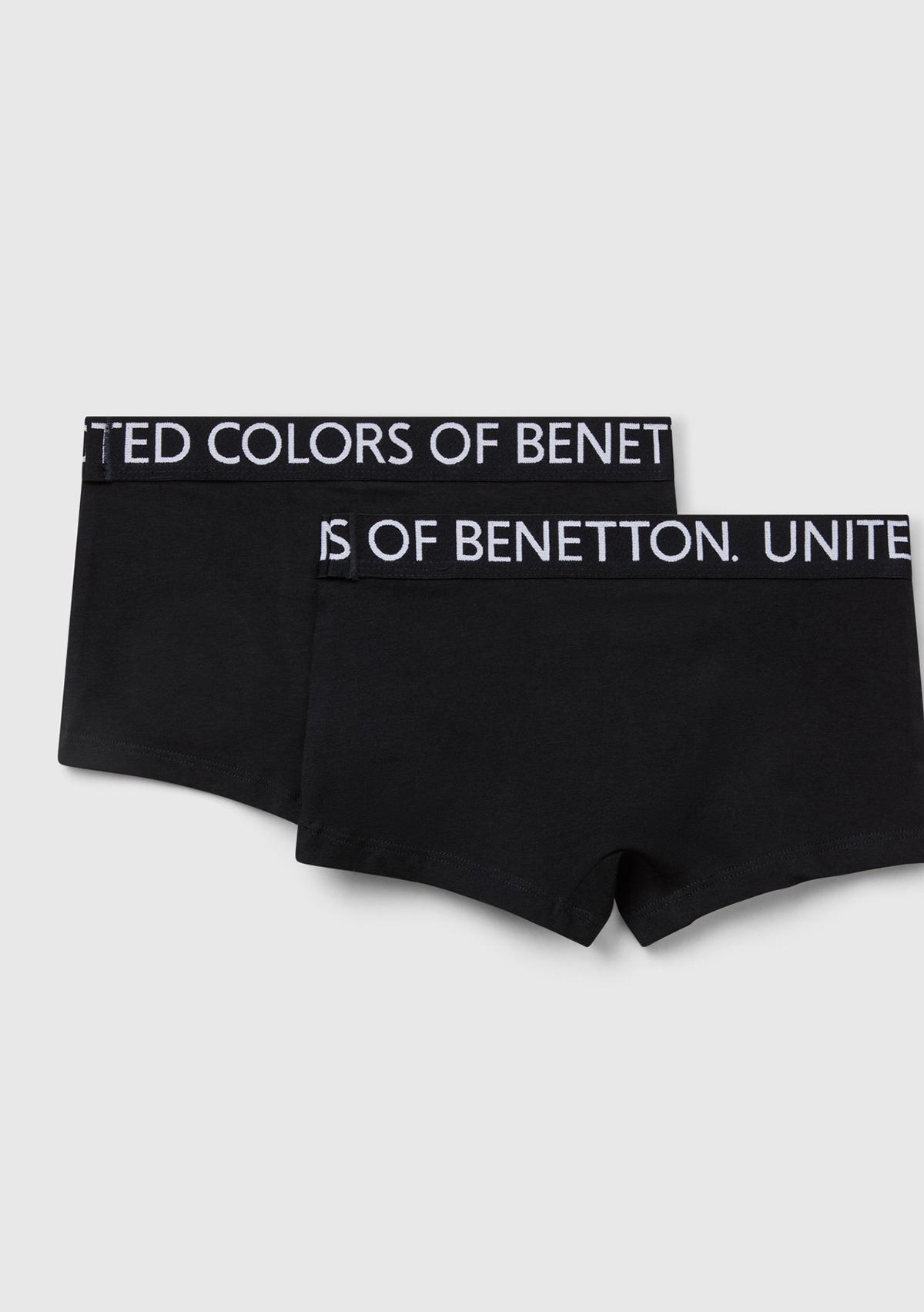 Erkek Çocuk Pembe Beli Logo Baskılı 2'li Boxer Seti