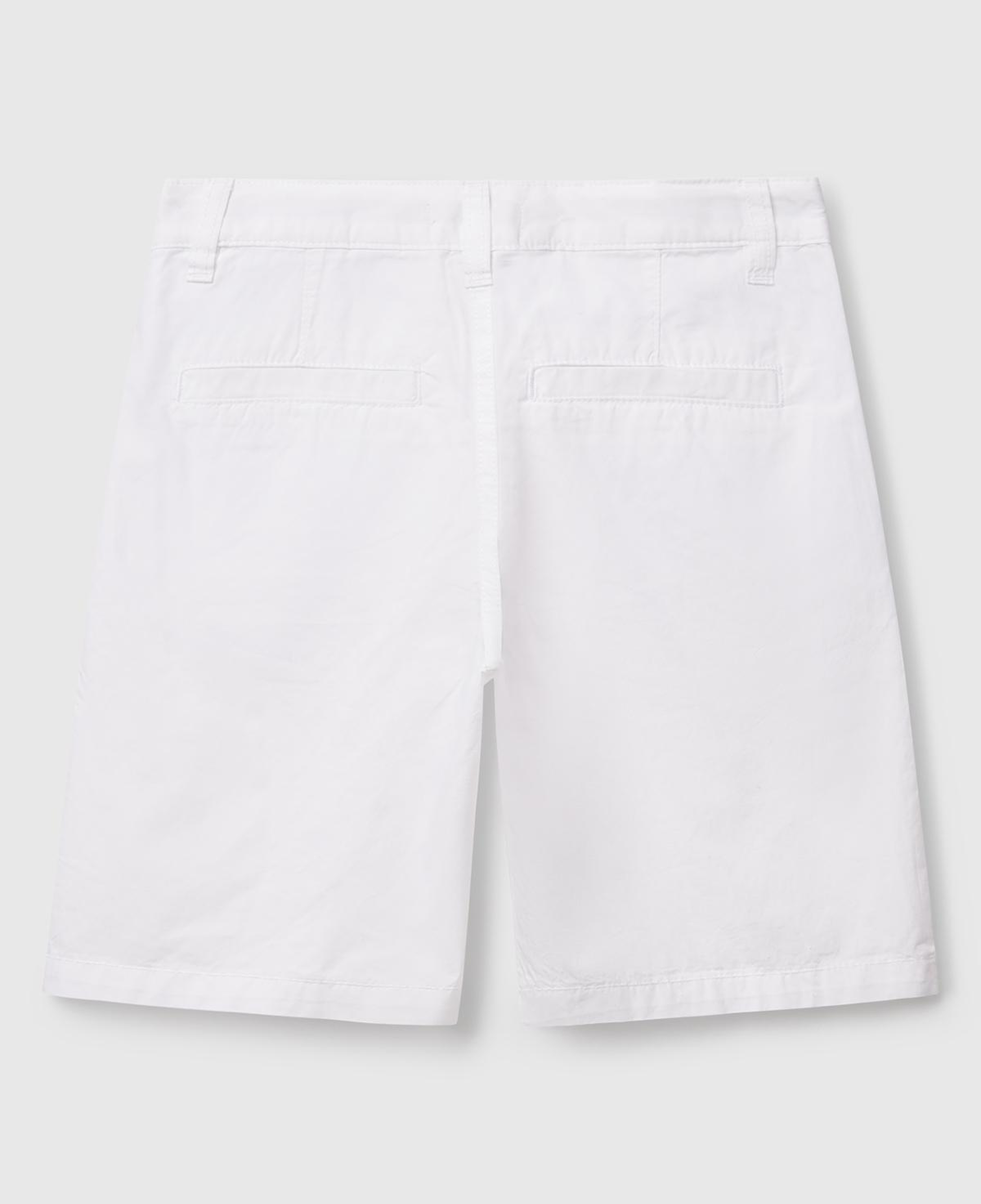 Erkek Çocuk Beyaz Cepli Regular Fit Denim Bermuda Şort