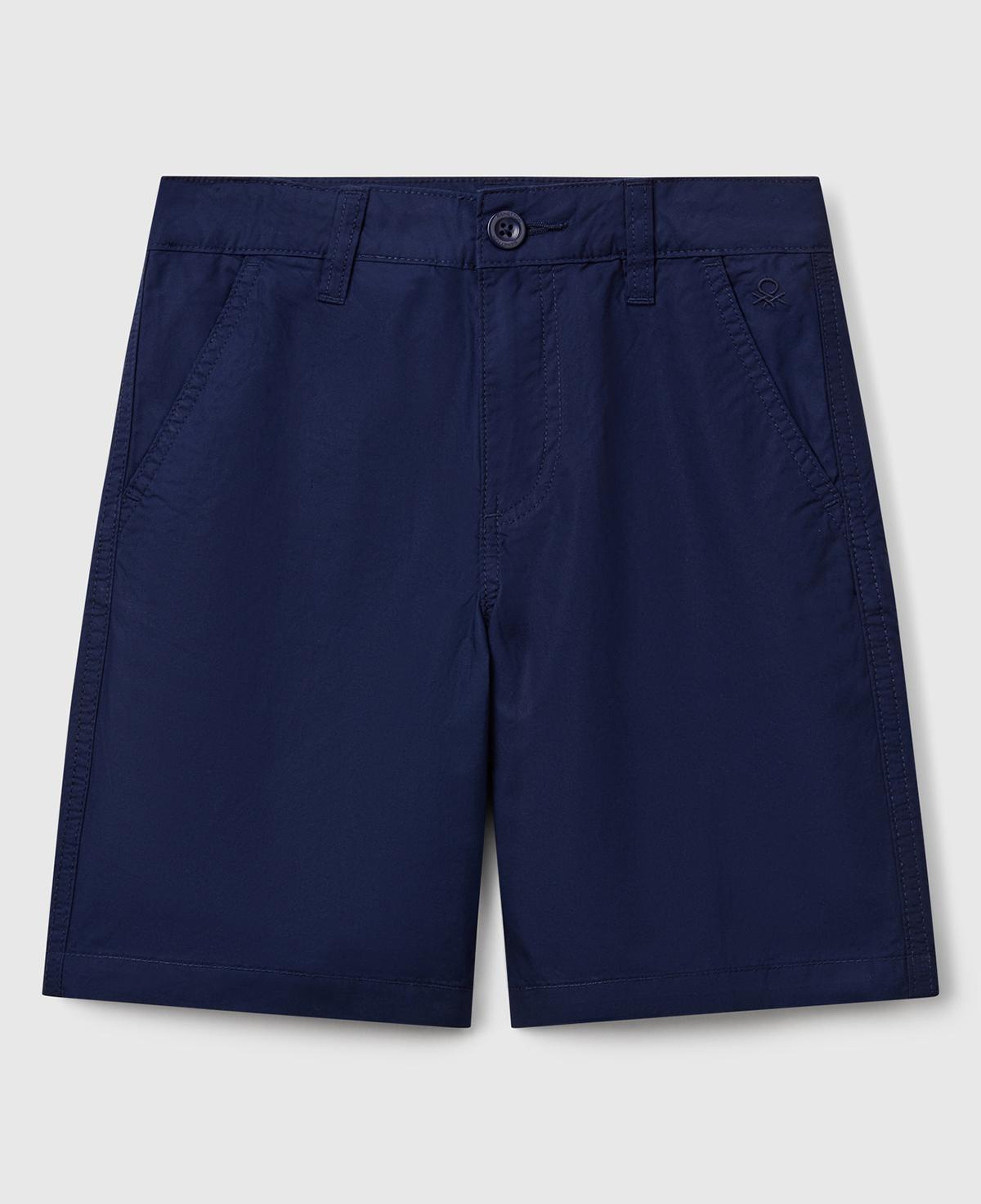 Erkek Çocuk Lacivert Cepli Regular Fit Denim Bermuda Şort