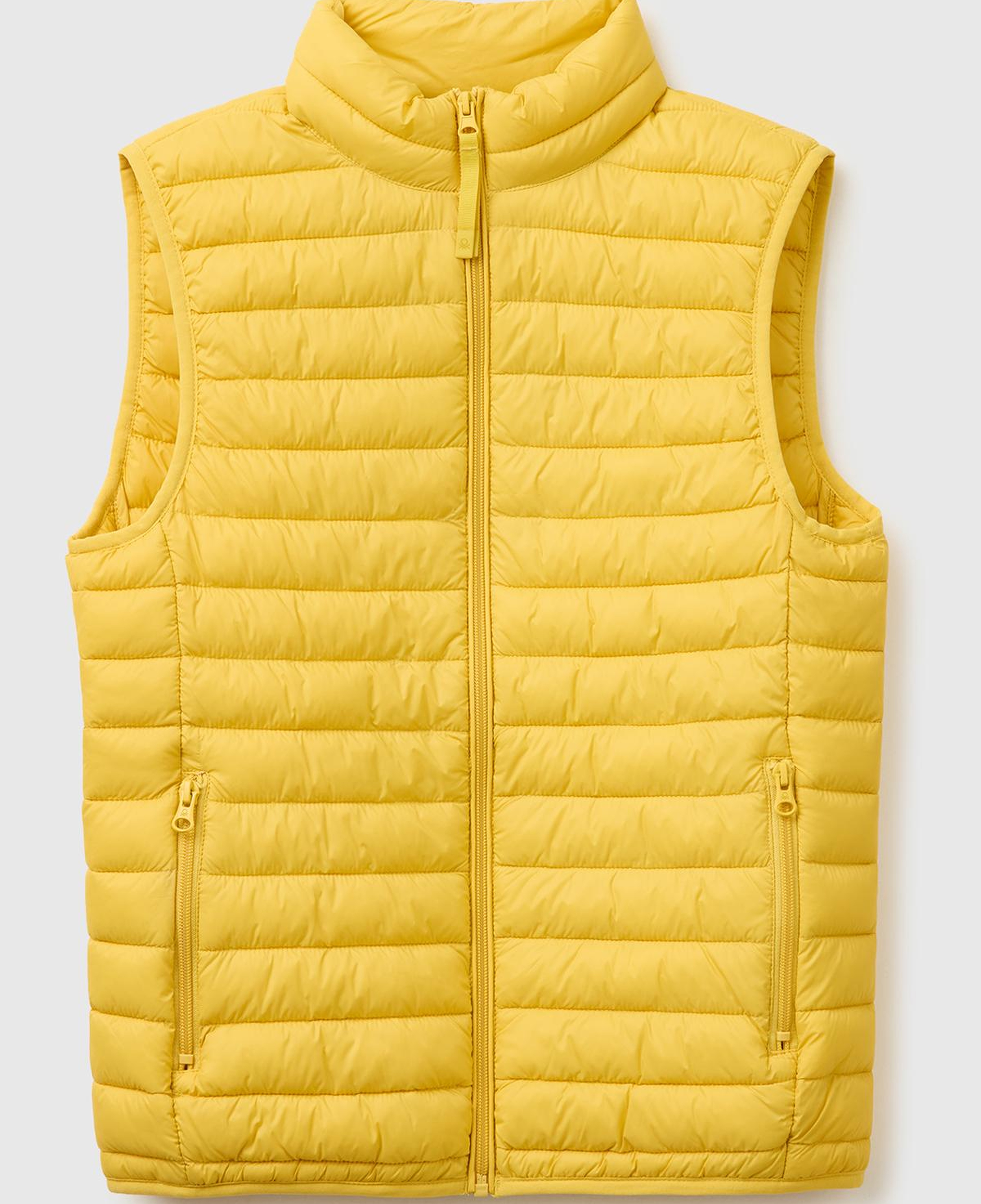 Erkek Sarı Polyester Dolgulu Regular Fit Yelek